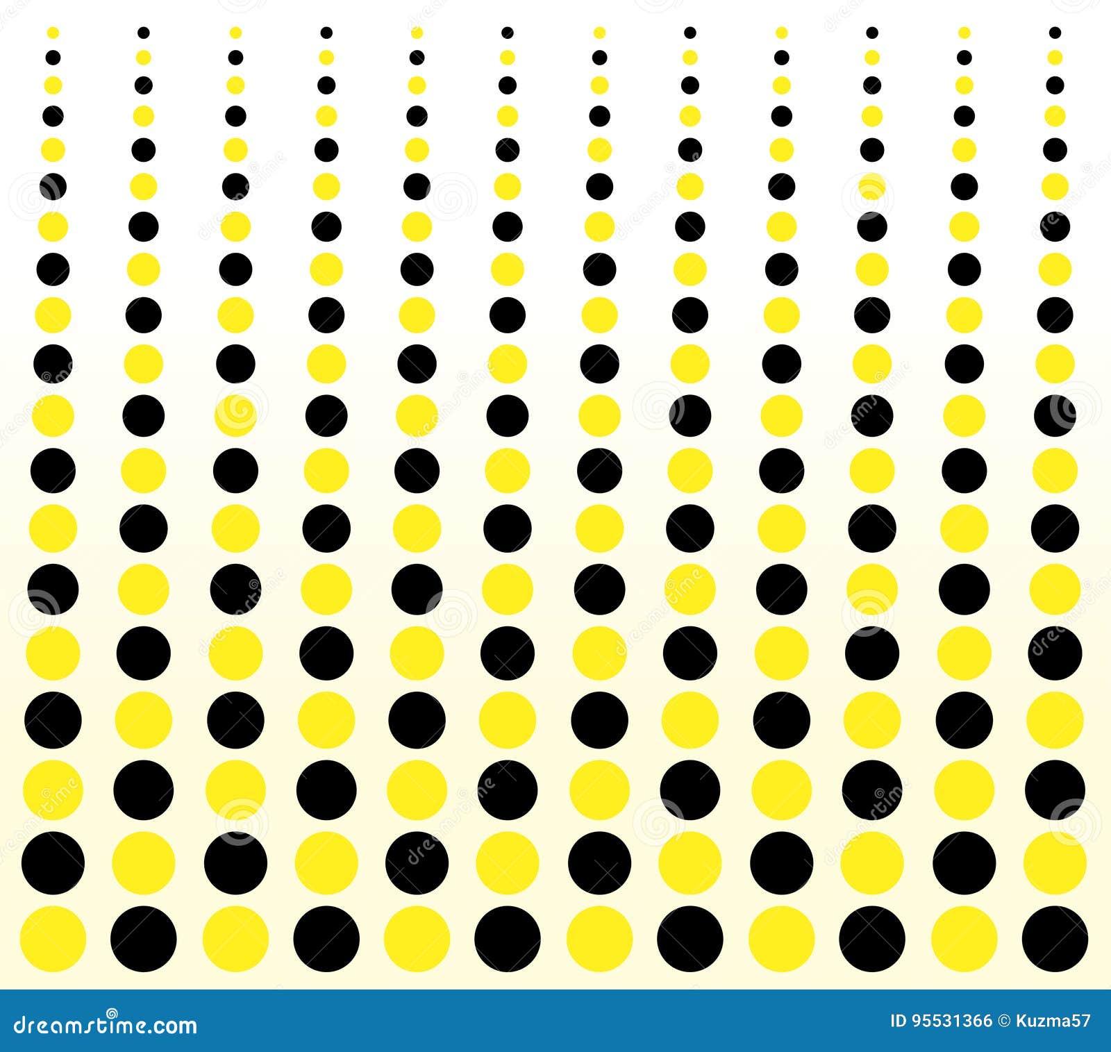 Background Made of Yellow and Black Circles Stock Vector Illustration