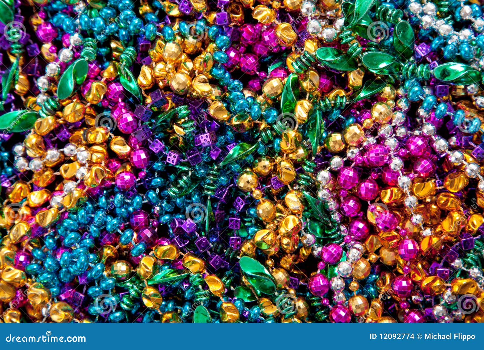 background of mardi gras beads
