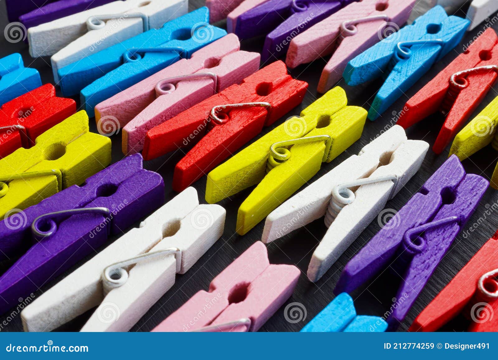 Background from Multicolored Clothespins. Diversity and Inclusion