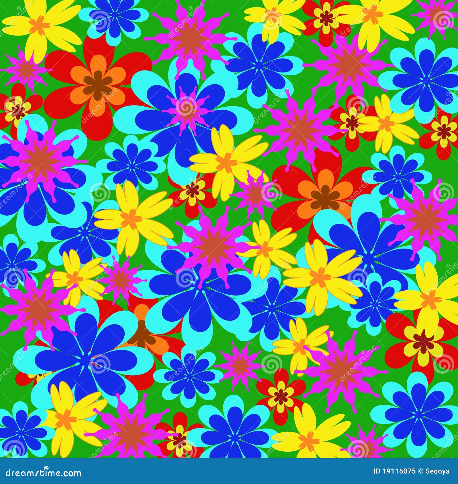 Background from Multi-colored Flower Stock Vector - Illustration of ...