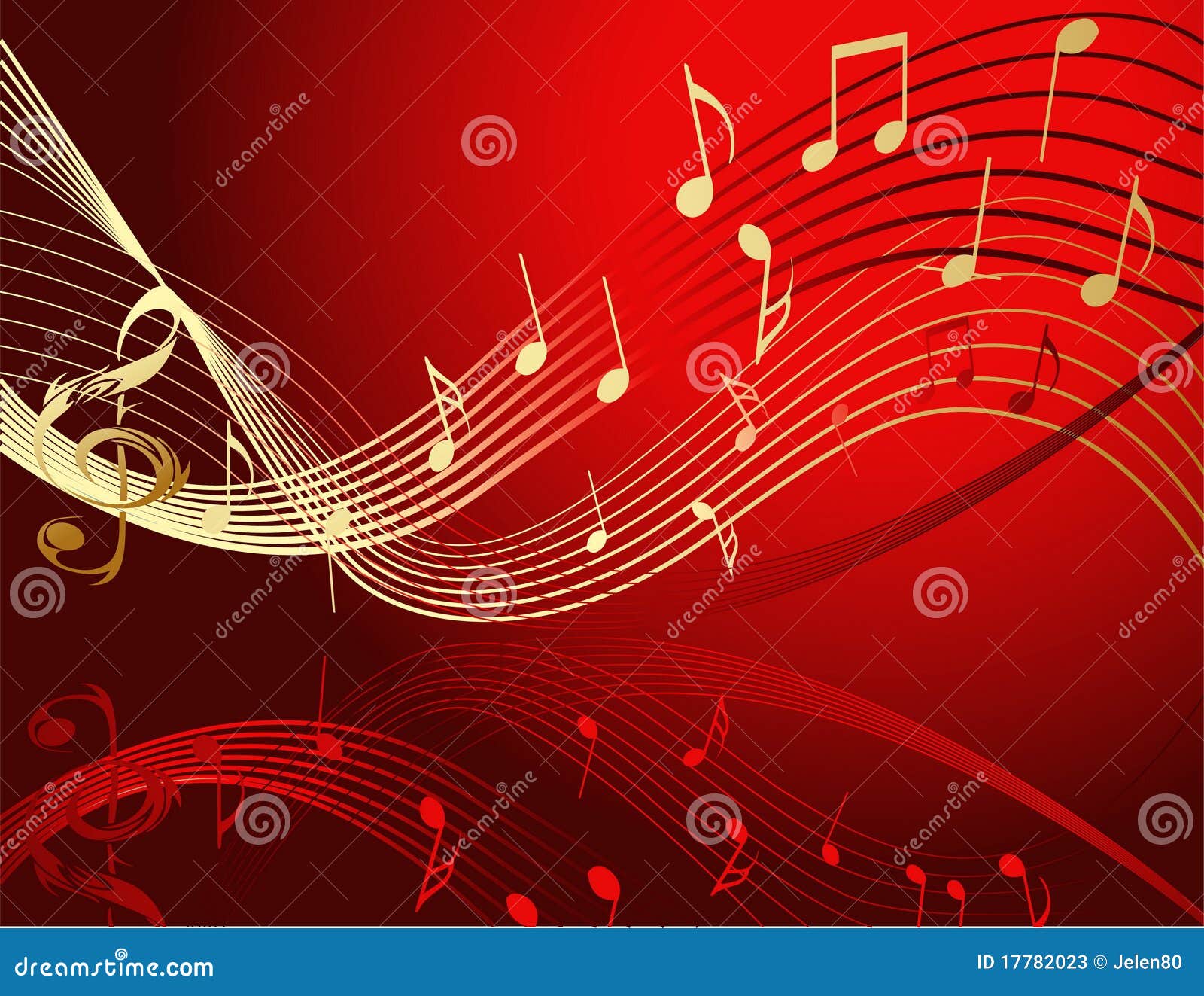 Background with Music Notes Stock Vector - Illustration of symphony