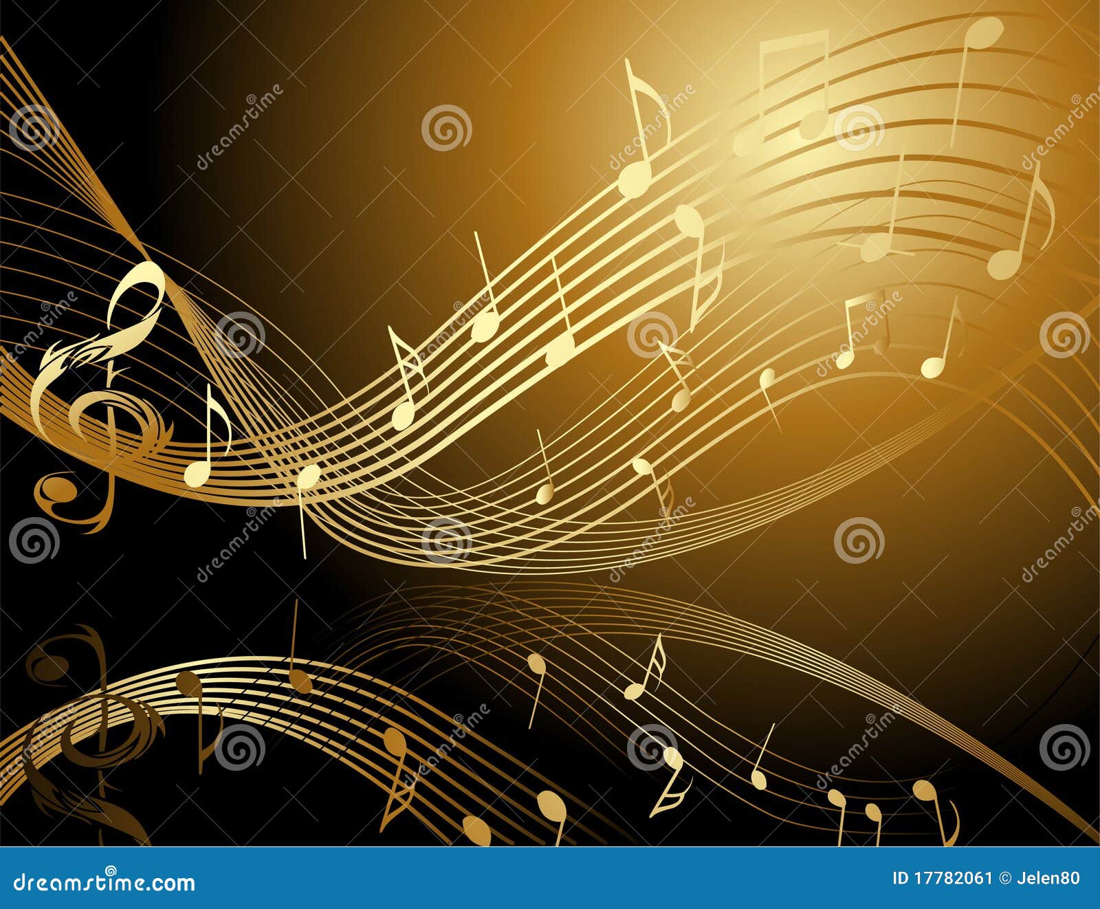 Background With Music Notes Stock Image Image Of Line Load