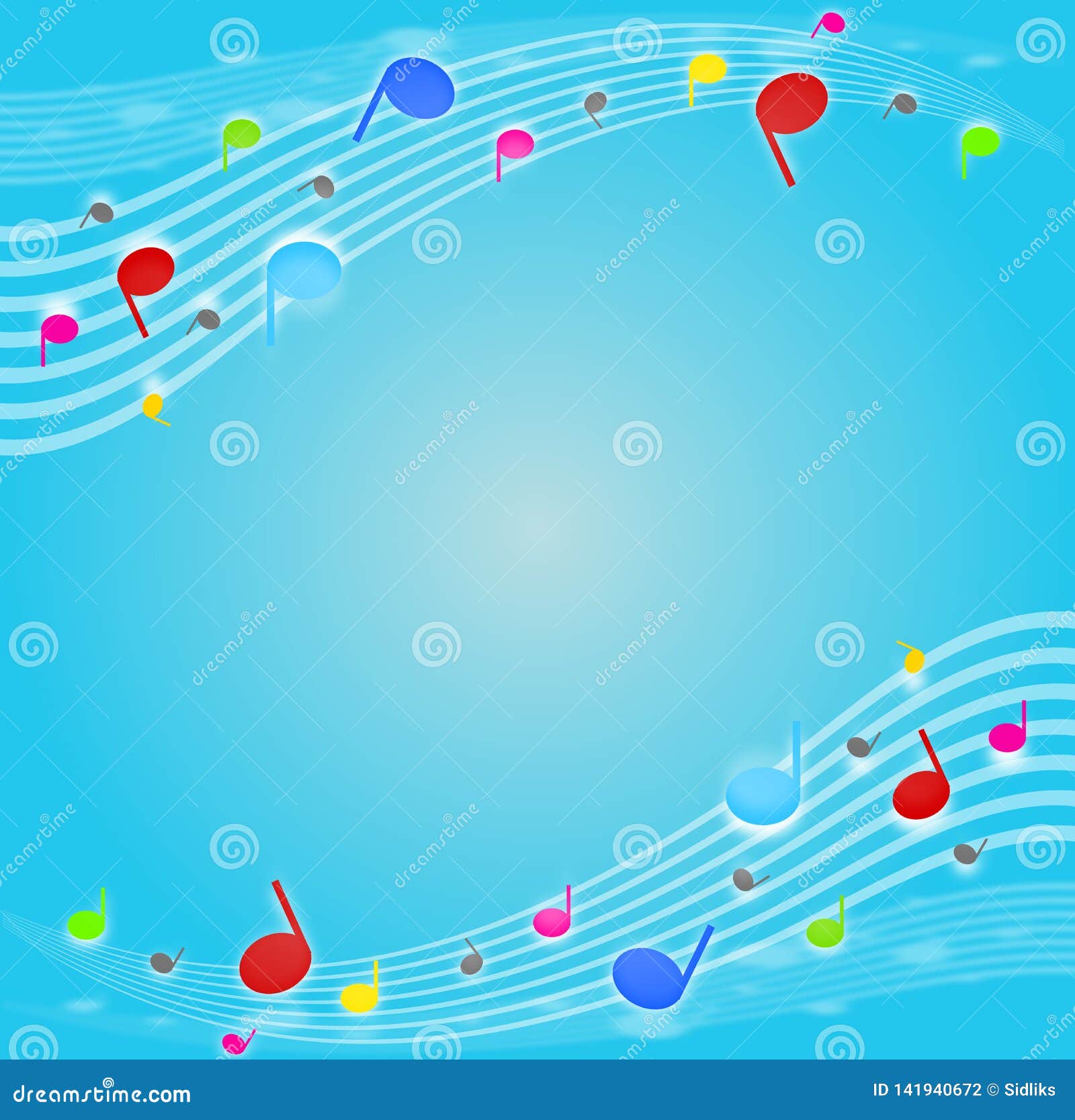 Background music notes stock illustration. Illustration of cartoon -  141940672