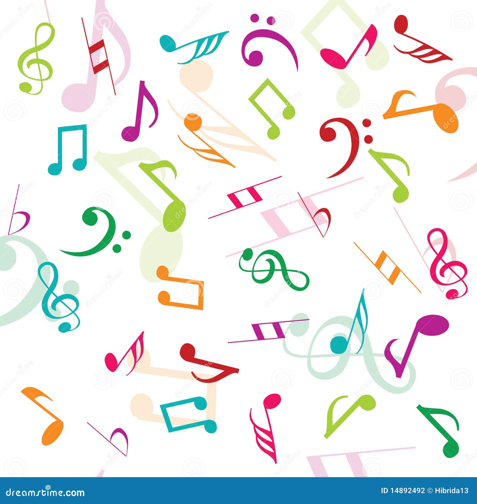 Background with Musical Notes Stock Illustration - Illustration of