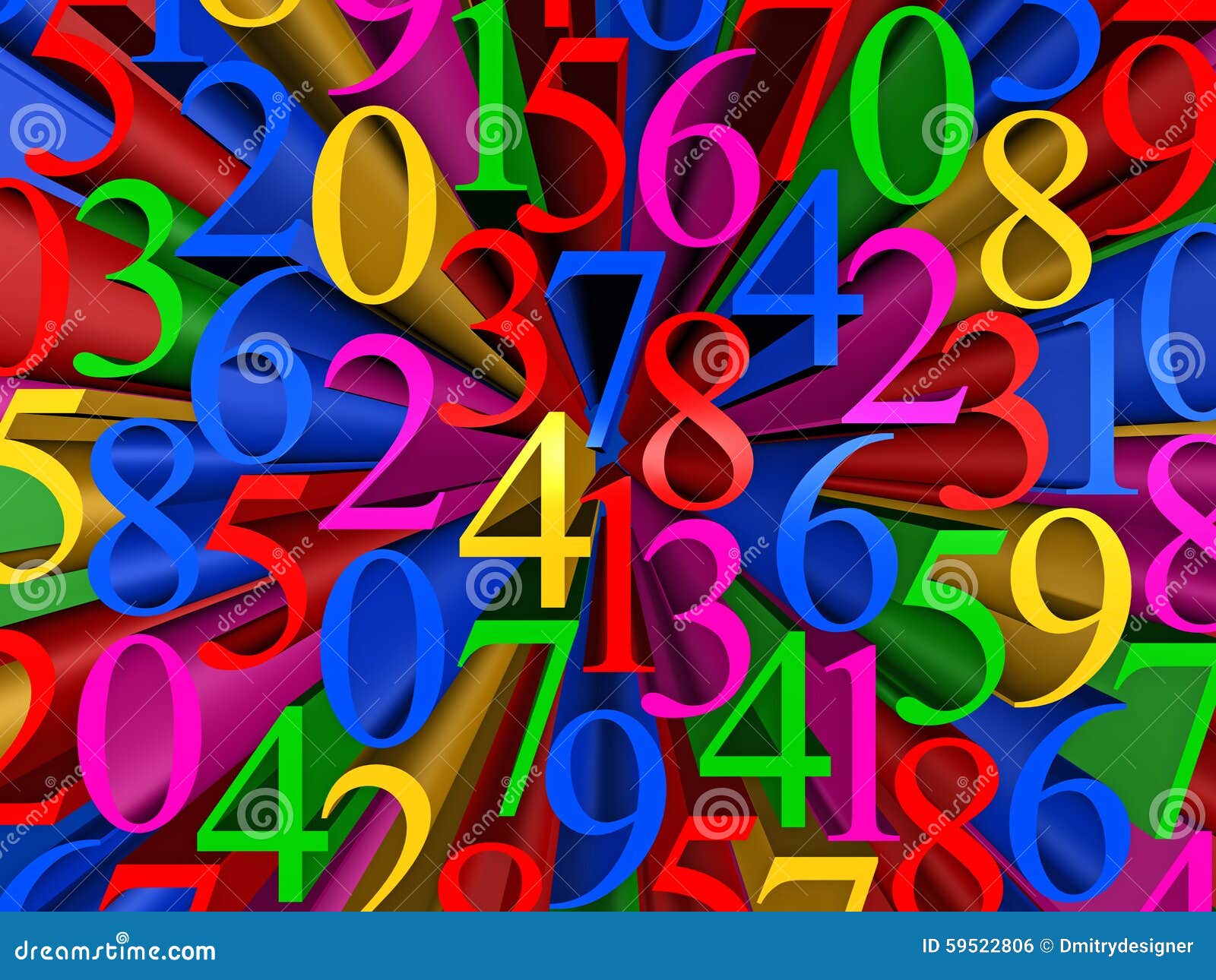 Background of numbers stock illustration. Illustration of three - 59522806