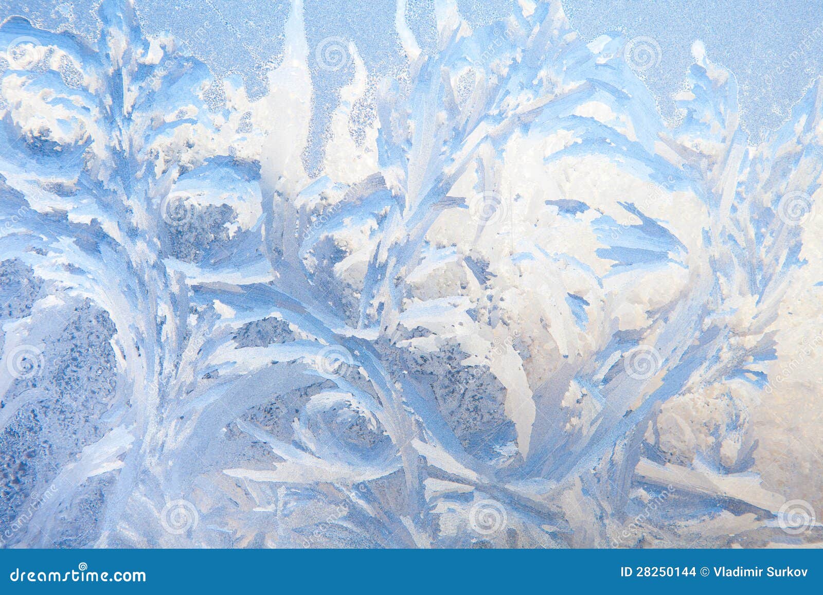 background of painting on the frozen window by frost - nobody