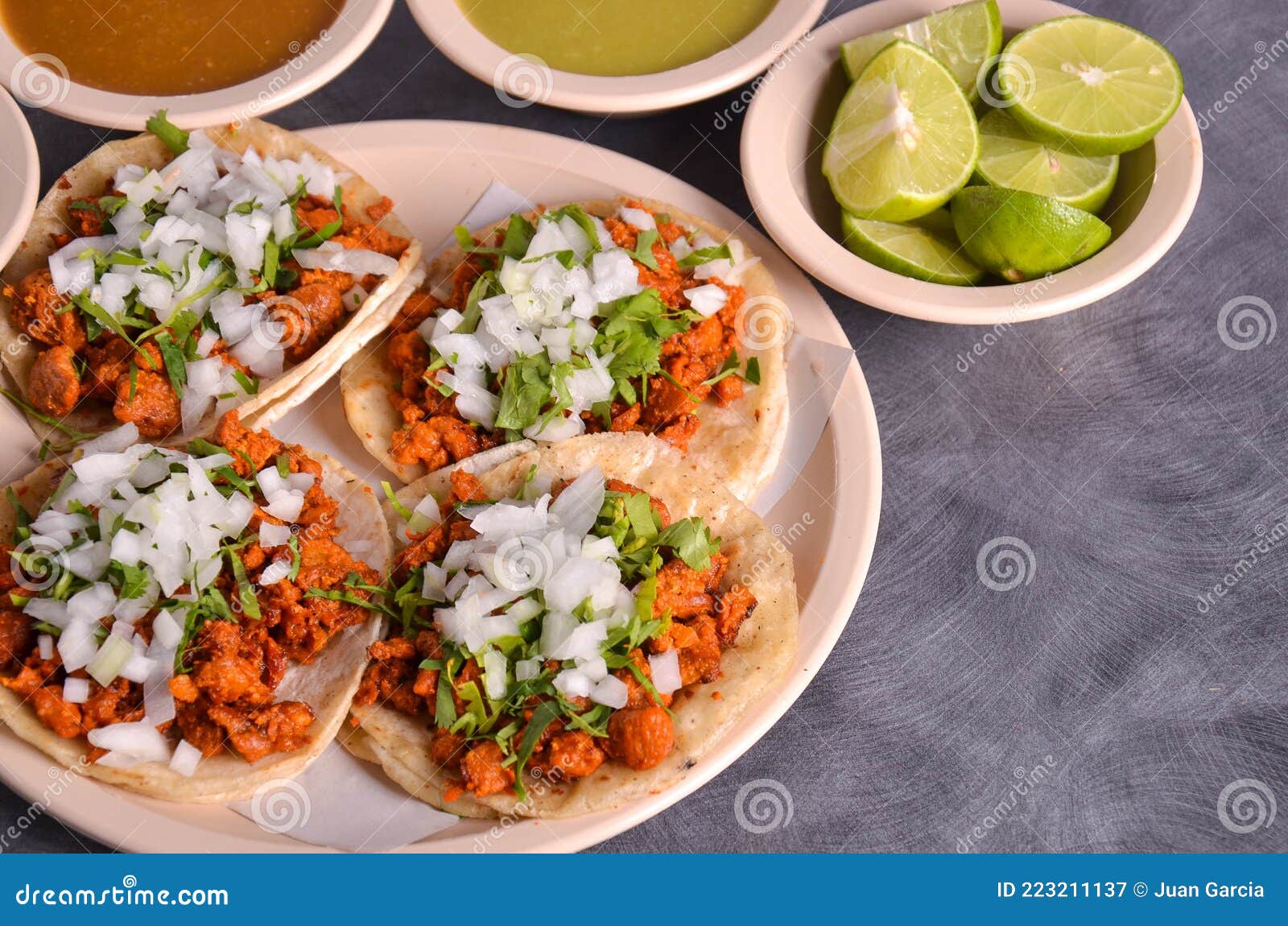 Mexican Background Food Tacos Pastor Food Stock Image Image of salsa