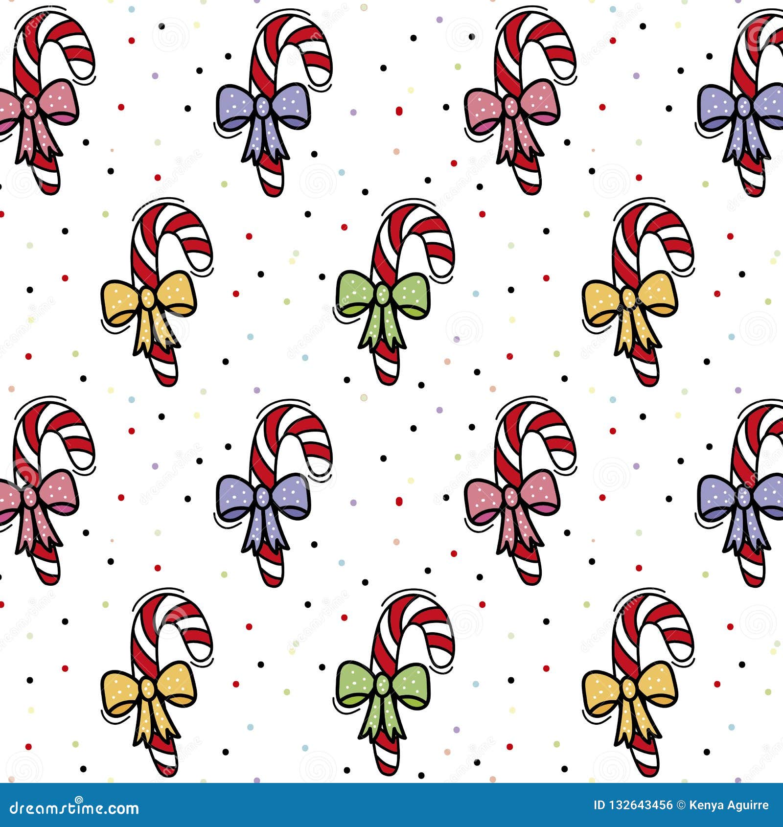 background with pattern of christmas candies.