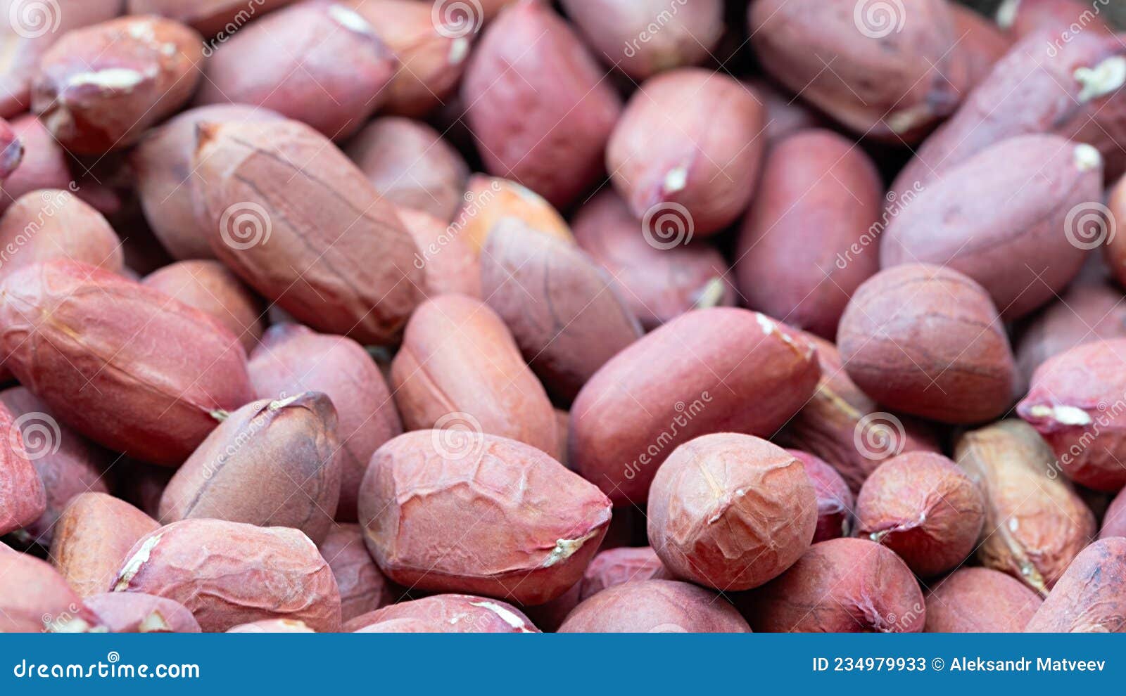 background of peanut placer bright snacks; close-up