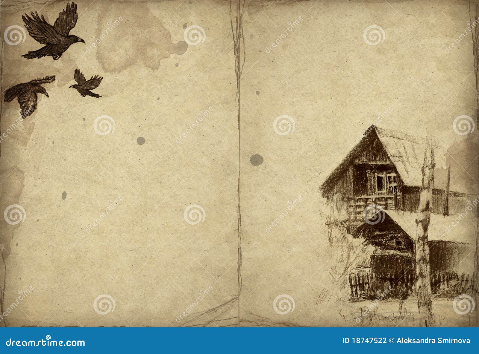 Background With Pencil Drawing Stock Photography - Image: 18747522