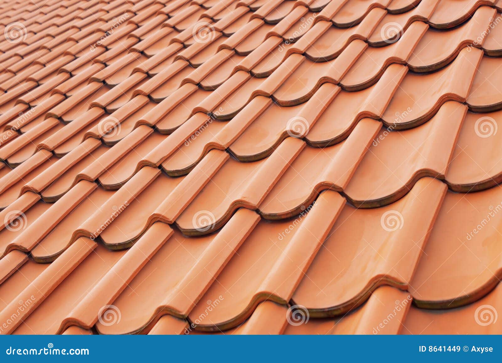 background perspective of red roof tiles