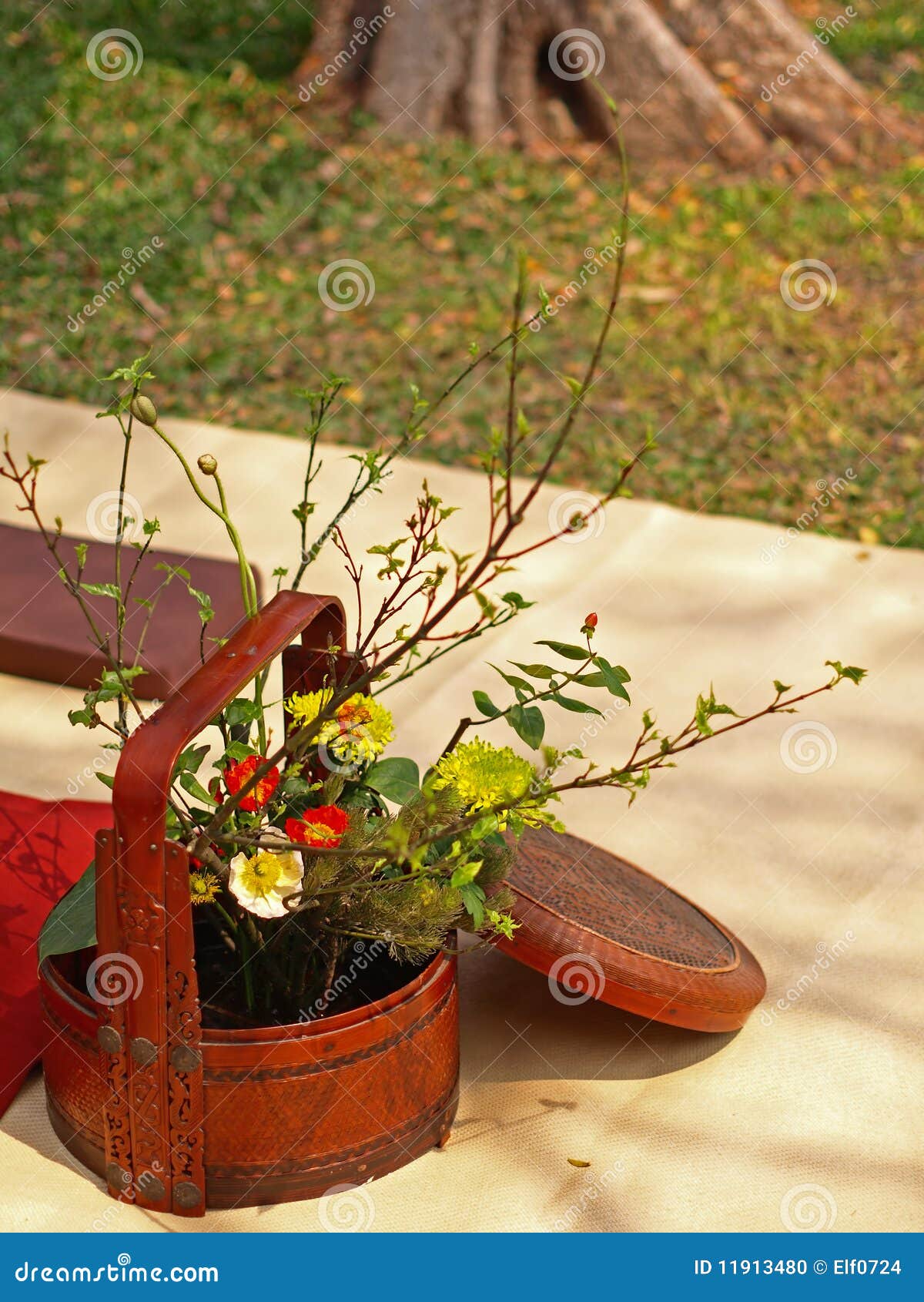 background picture of ikebana