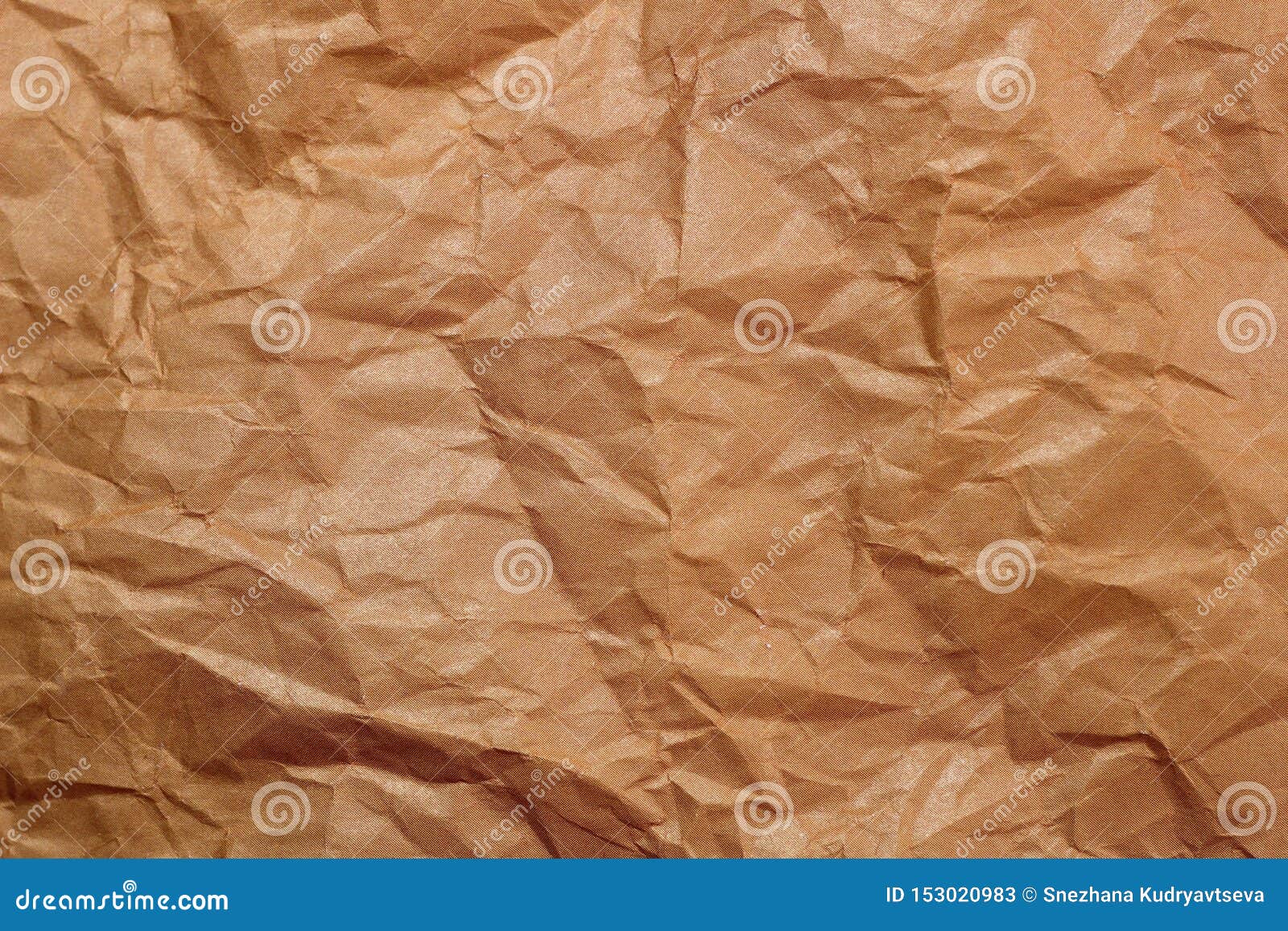 Detail of creased and wrinkled orange paper - Stock Image - F025