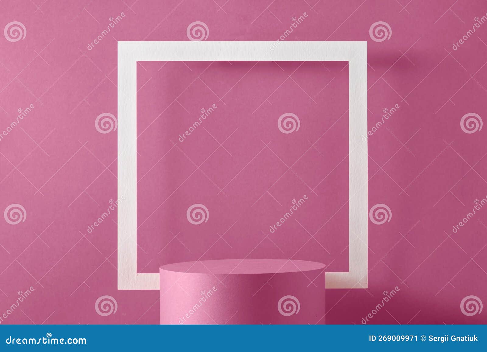 background podium frame for showing and demonstrating the product of the magenta trend color