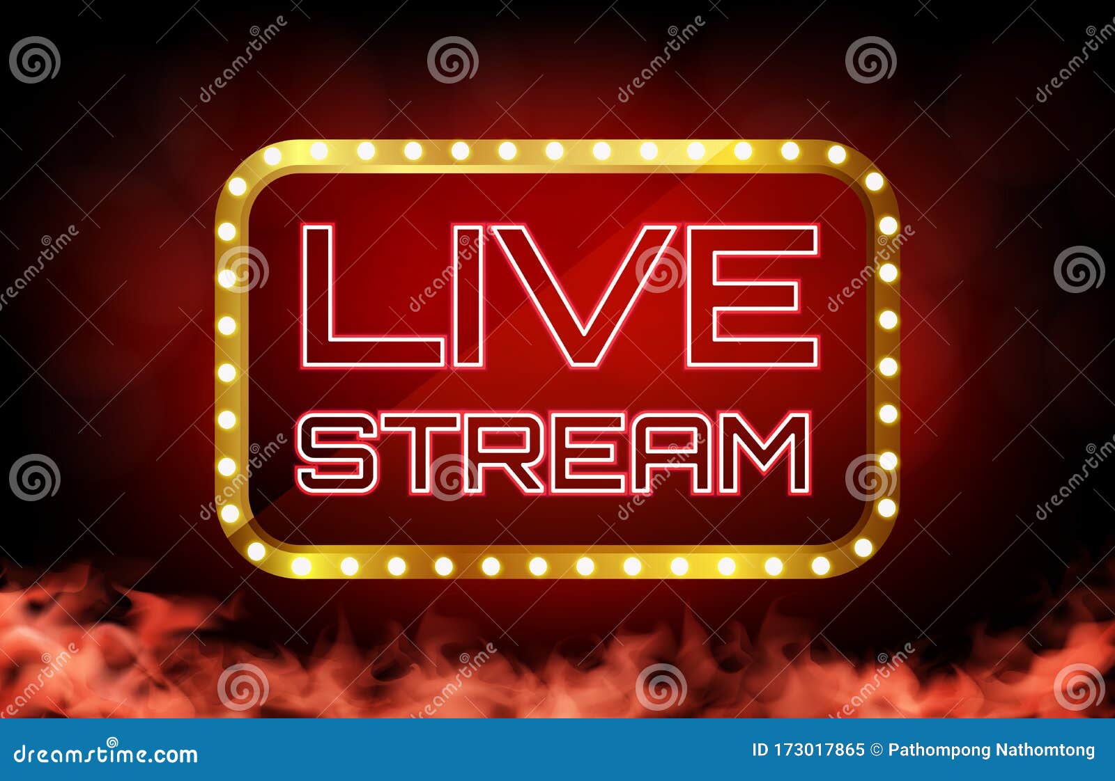 Background of Red Neon Live Stream Sign,online Casino Concept ...