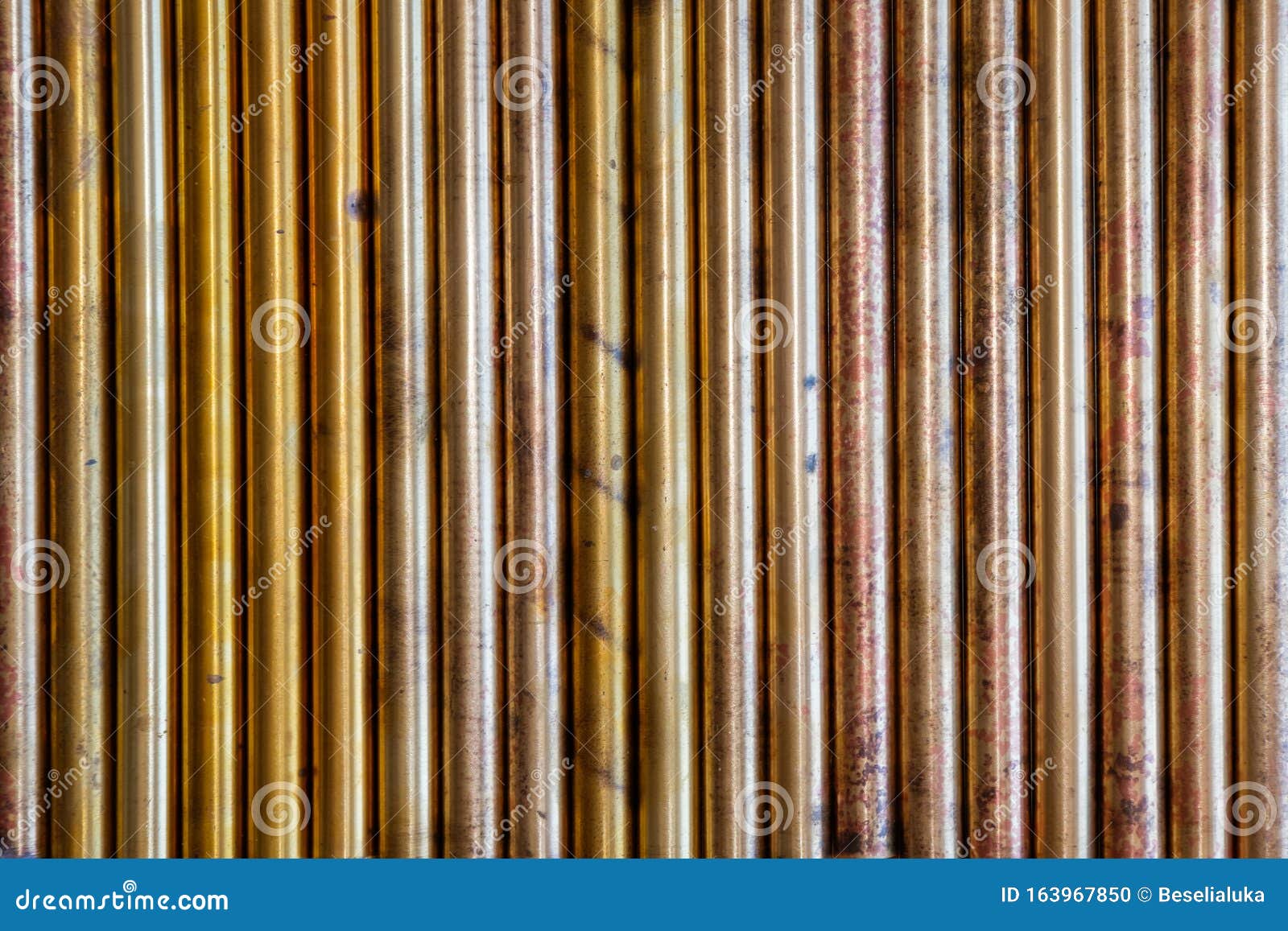 Background with Set of Brass Pipes Stock Photo Image of golden, pipes