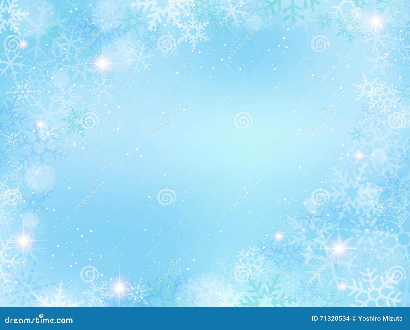 Background of Snow Crystals Stock Vector Illustration of elements