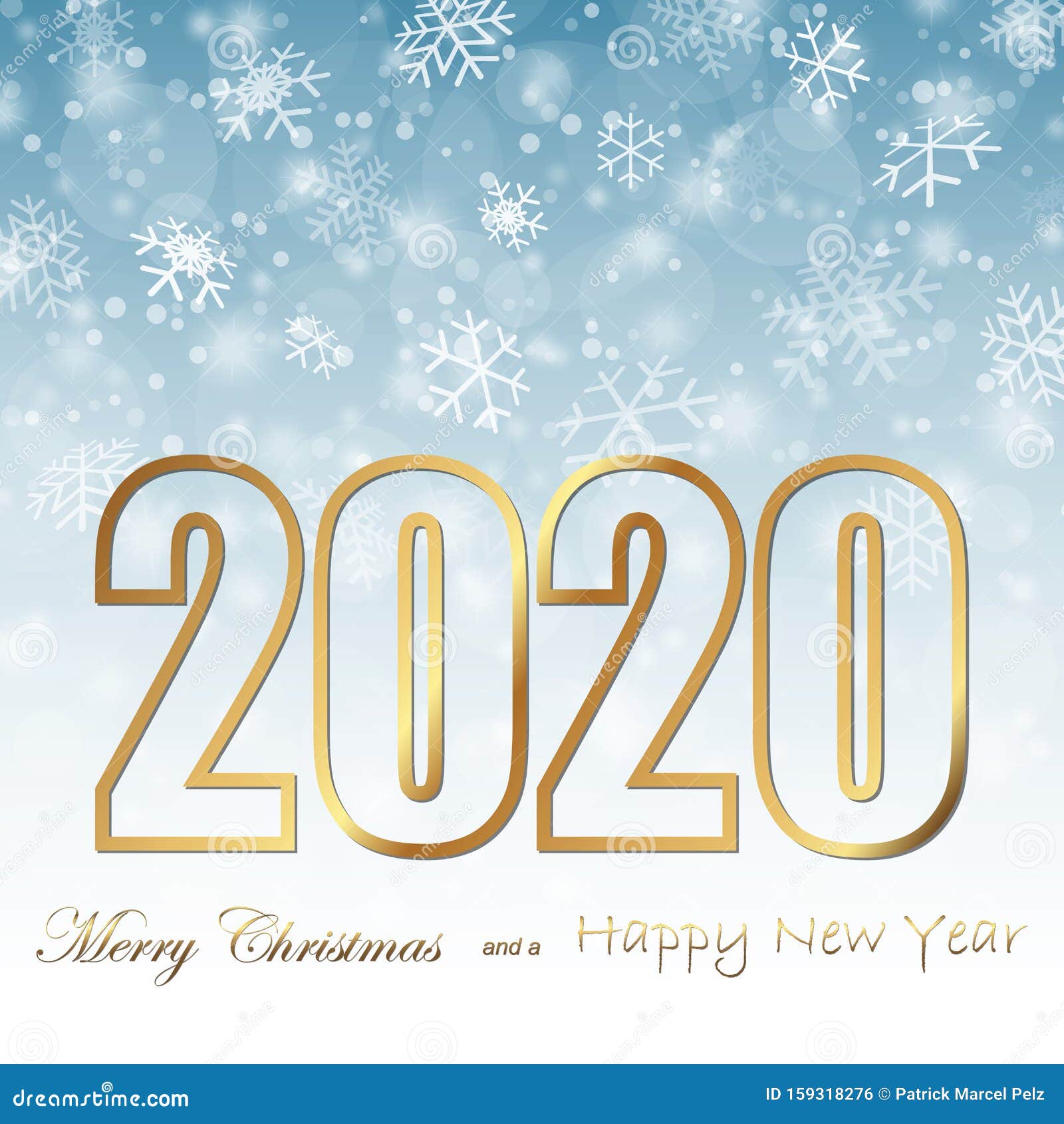 Snow Fall Background For Christmas And New Year 2020 Stock Vector - Illustration of celebration ...