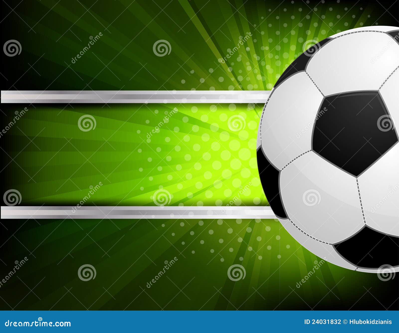 Background With Soccer Ball Stock Vector - Illustration of line, green