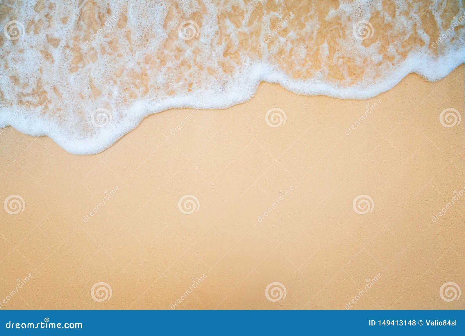 Background of Soft Blue Ocean Wave on Sandy Beach Stock Photo Image
