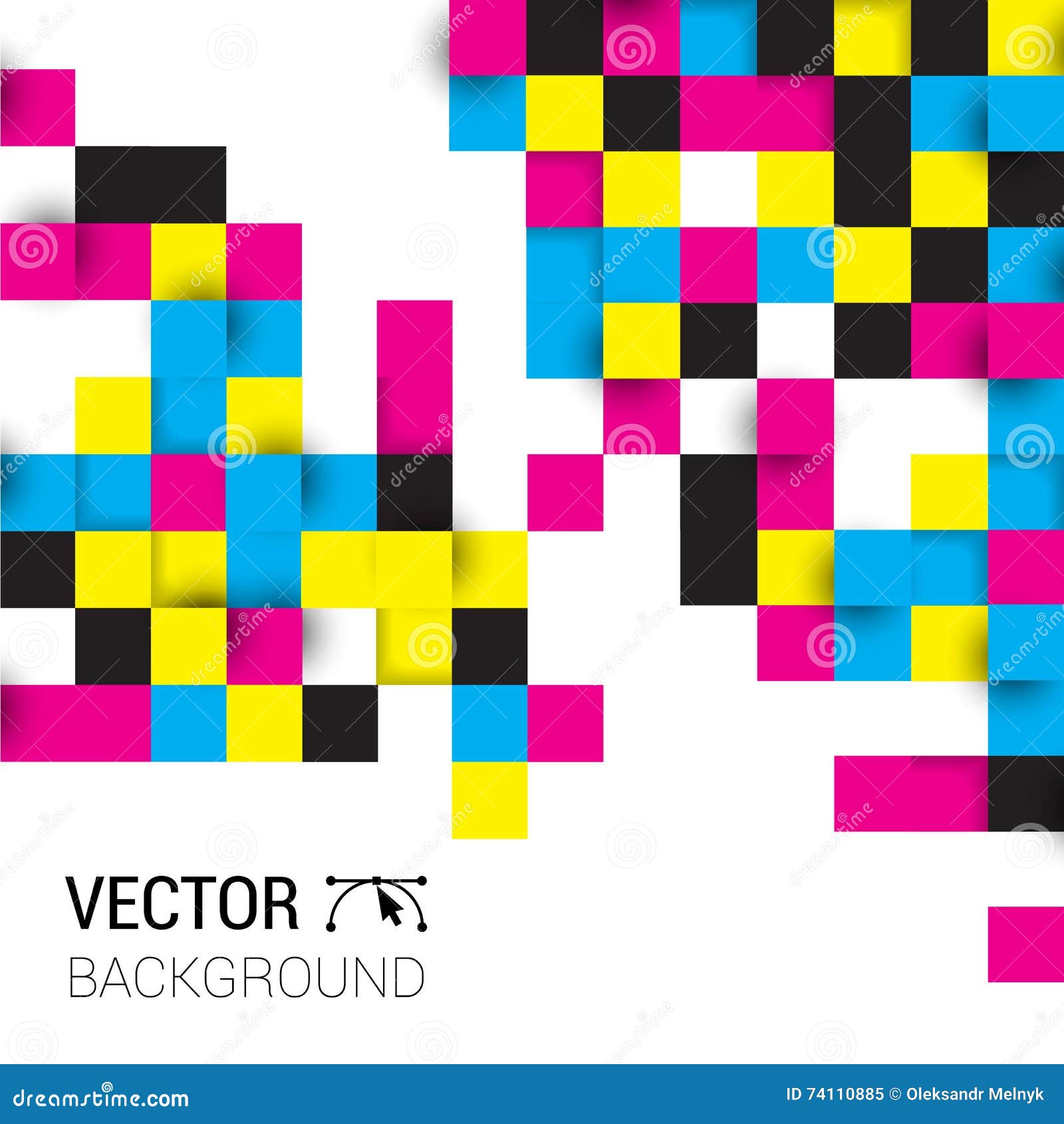 Background Squares Full Color Cmyk Illustration