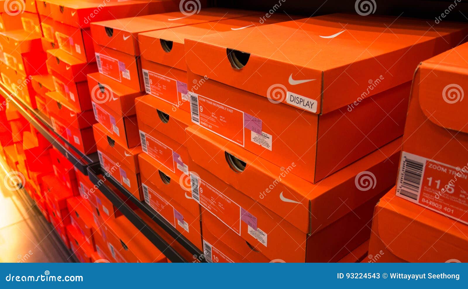 Background of Stacked Nike Shoes Boxes Editorial Stock Photo - Image of ...