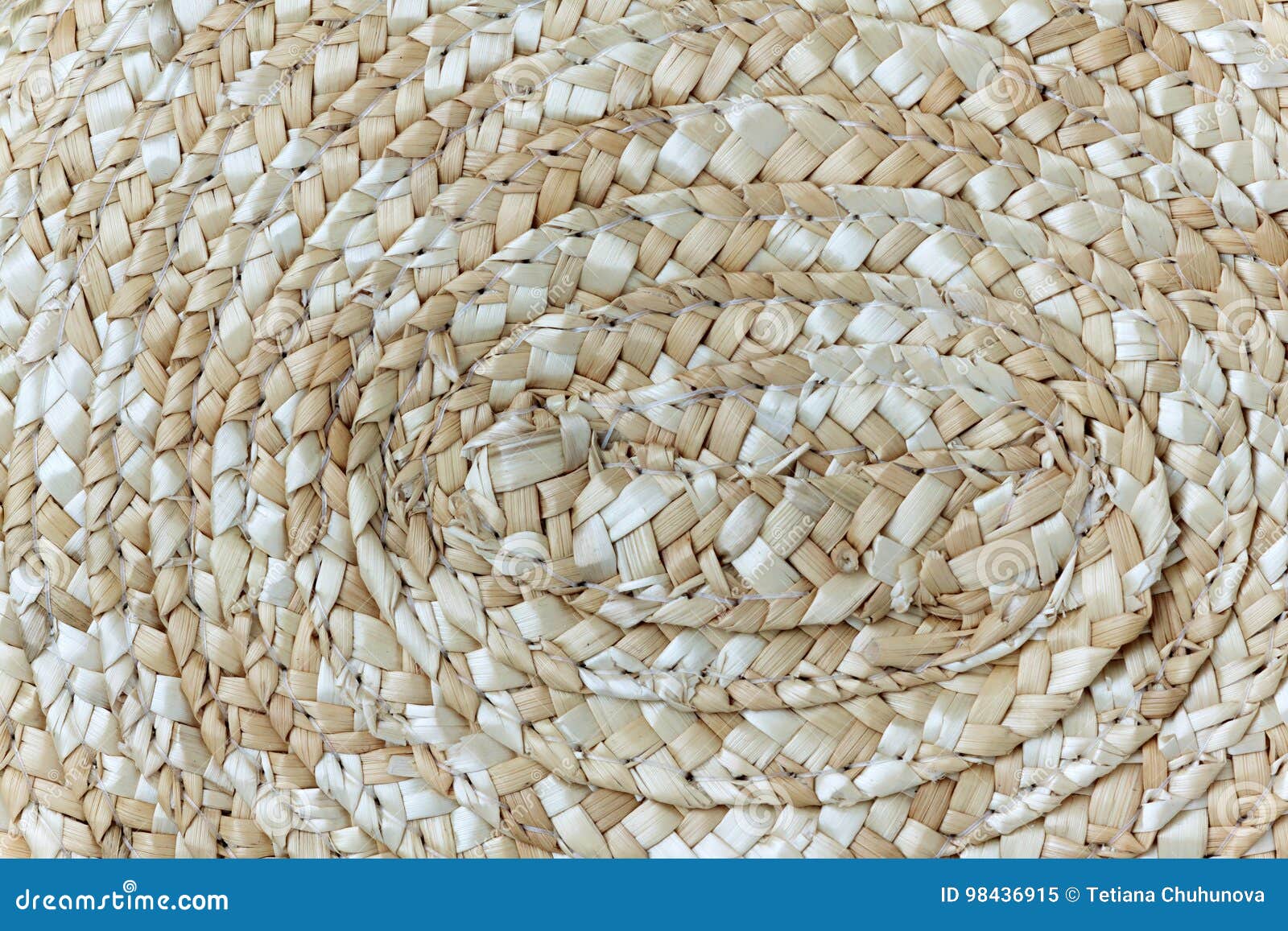 Background Of A Straw Hat, Close-up Stock Image - Image of close