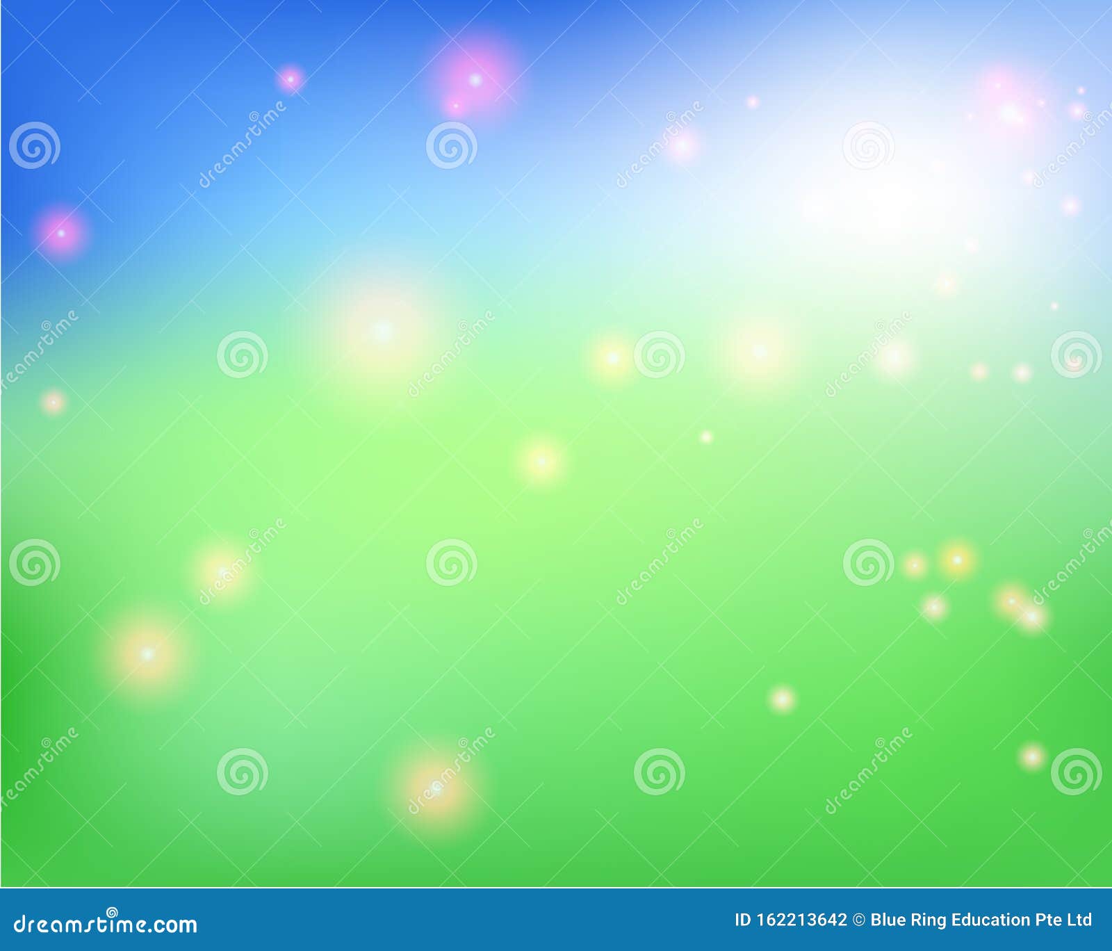 Background Template Design with Blue and Green Lights Stock Vector
