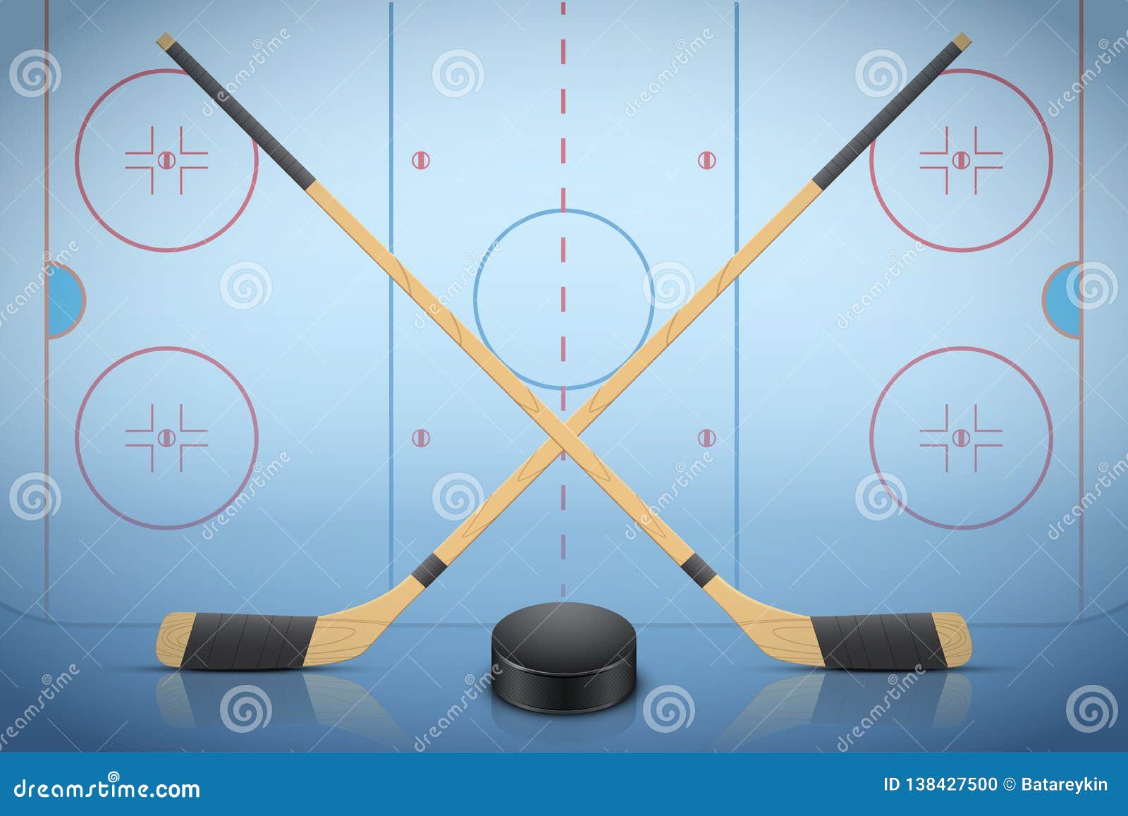 Banner Template of Ice Hockey Stock Vector - Illustration of With Hockey Flyer Template