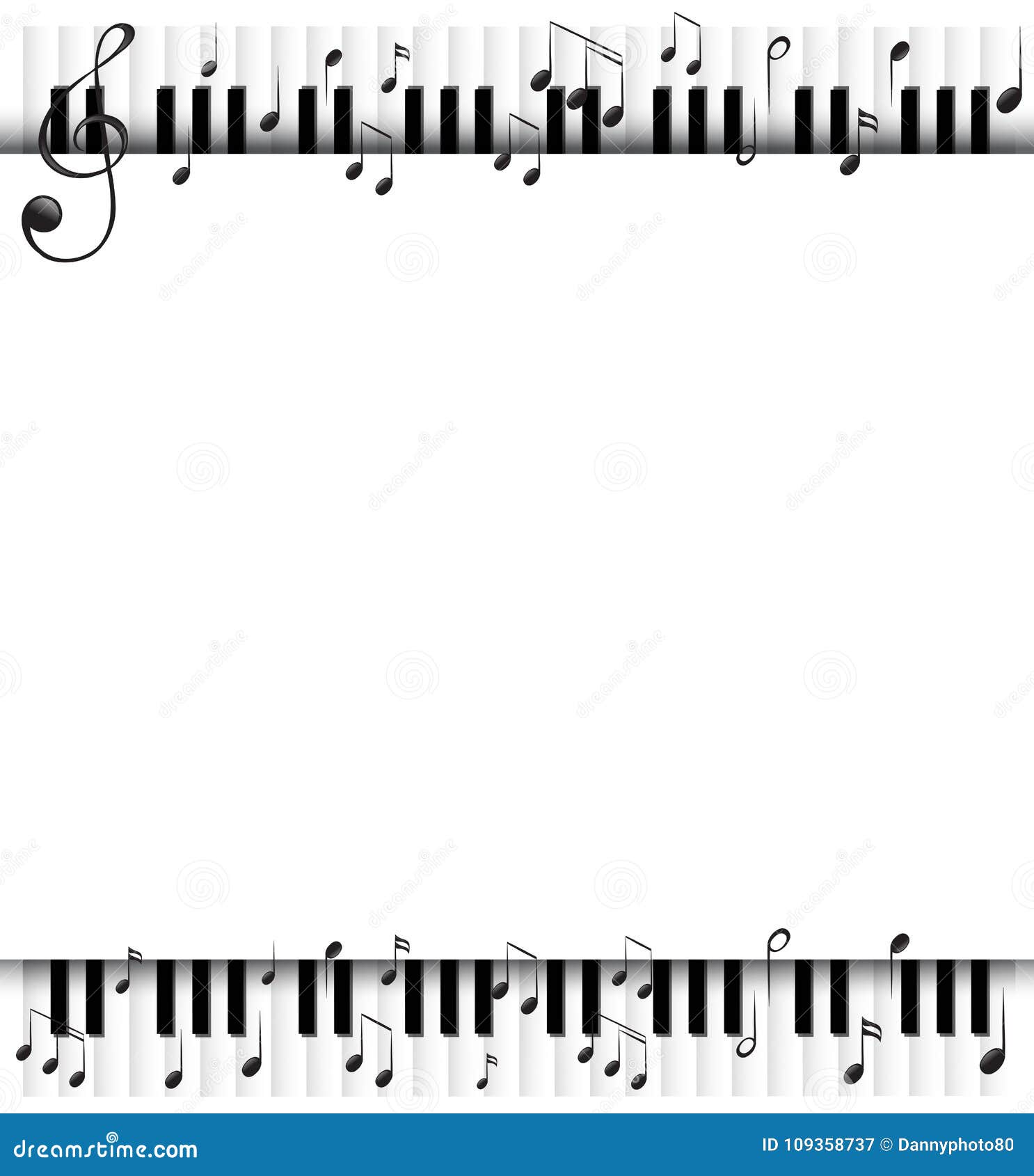 Background Template with Musicnotes and Piano Stock Illustration Regarding Music Notes Paper Template