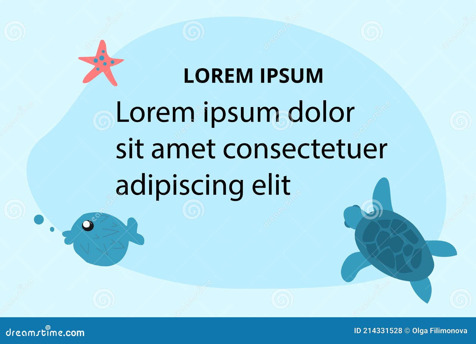 Background for Text Descriptions with Sea Animals - Turtle, Ruff Fish and Starfish. Vector Template for Banners, Web, Flyers, Etc Stock Vector - Illustration of animal, animals: 214331528 Background for Text Descriptions with Sea Animals - Turtle, Ruff Fish and Starfish. Vector Template for Banners, Web, Flyers, Etc Stock Vector - Illustration of animal, animals: 214331528