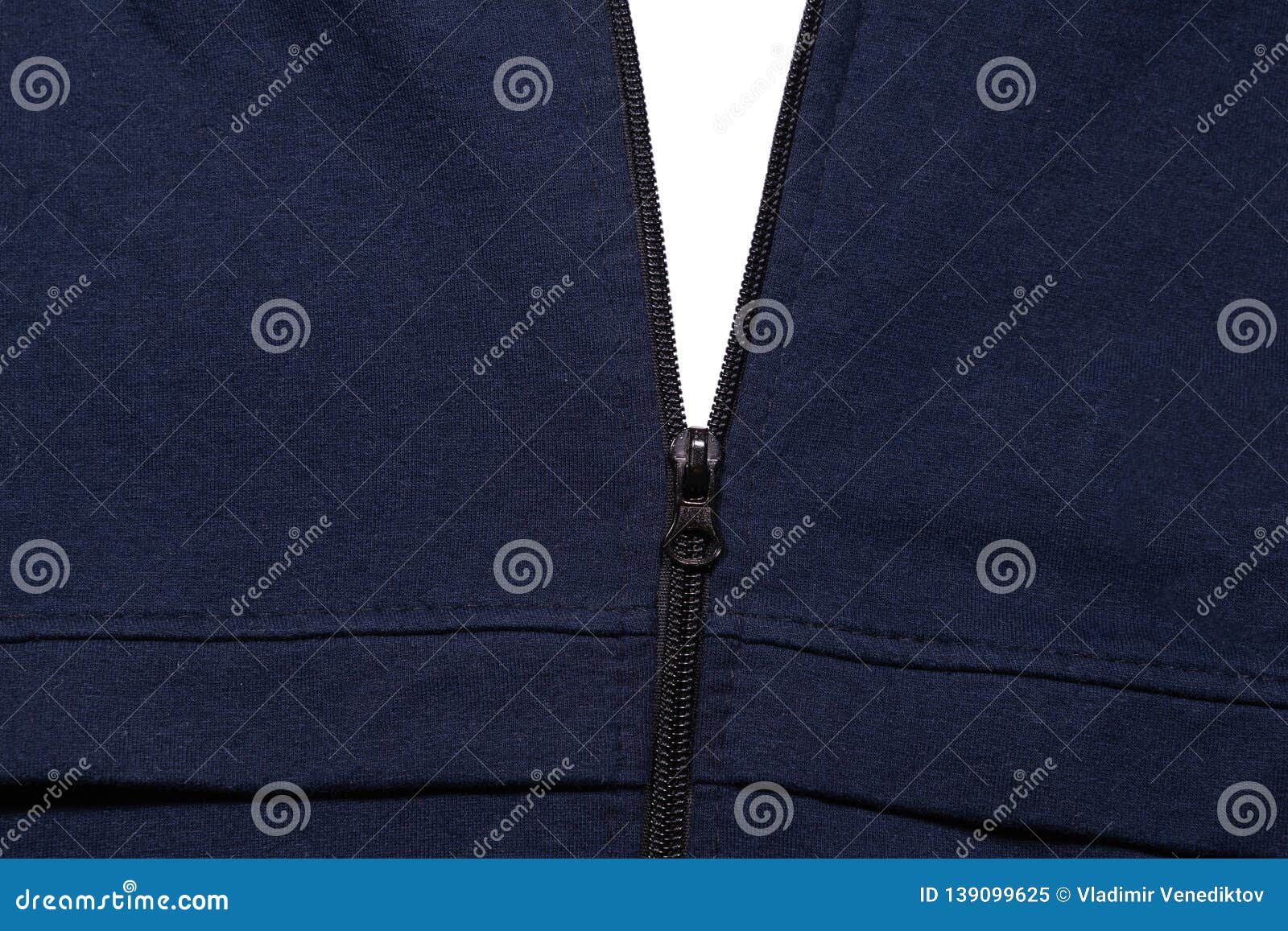 Texture Blue Sports Jacket with Zipper Stock Image - Image of fastener ...