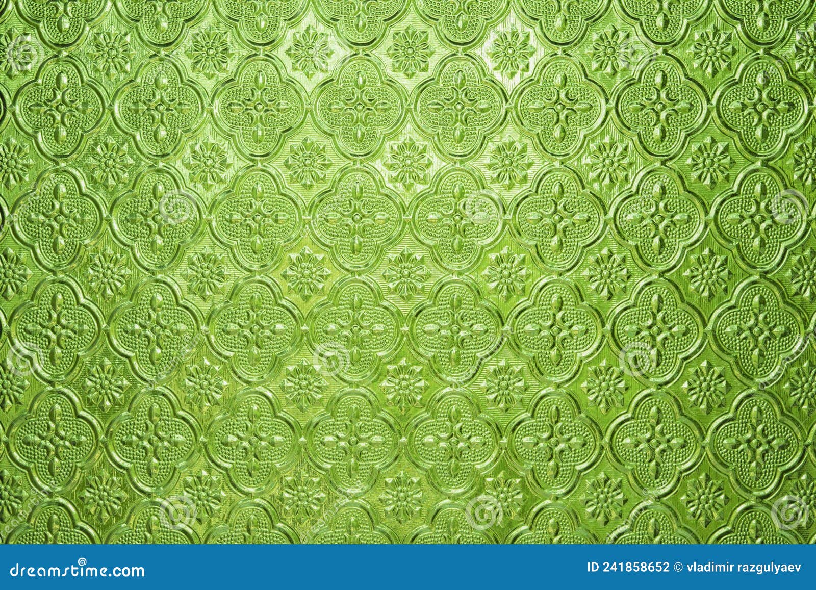 Background Texture Green Vintage Pattern on the Wall or Glass, Stock