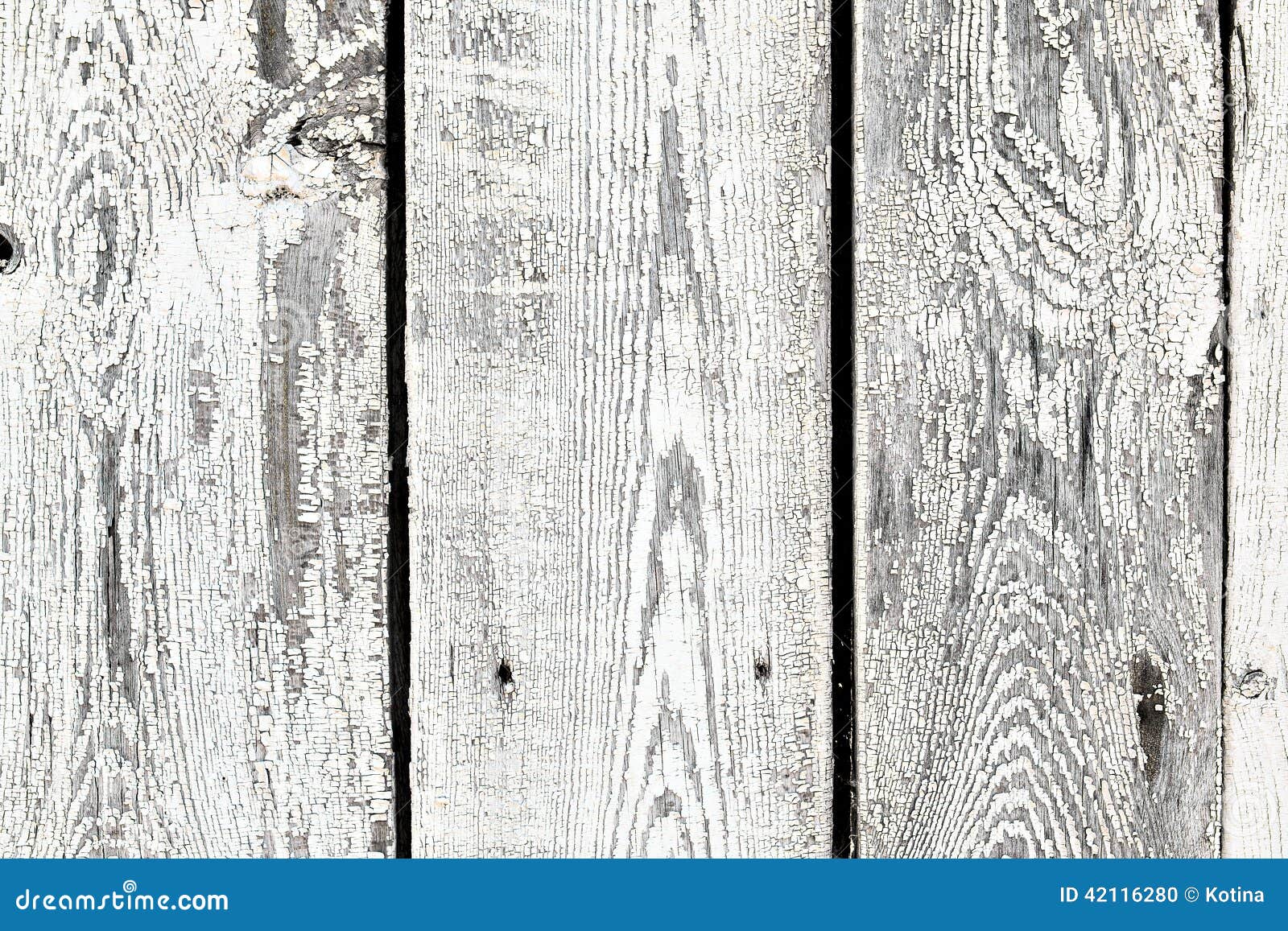  texture of old white painted wooden lining boards wall. Fence surface