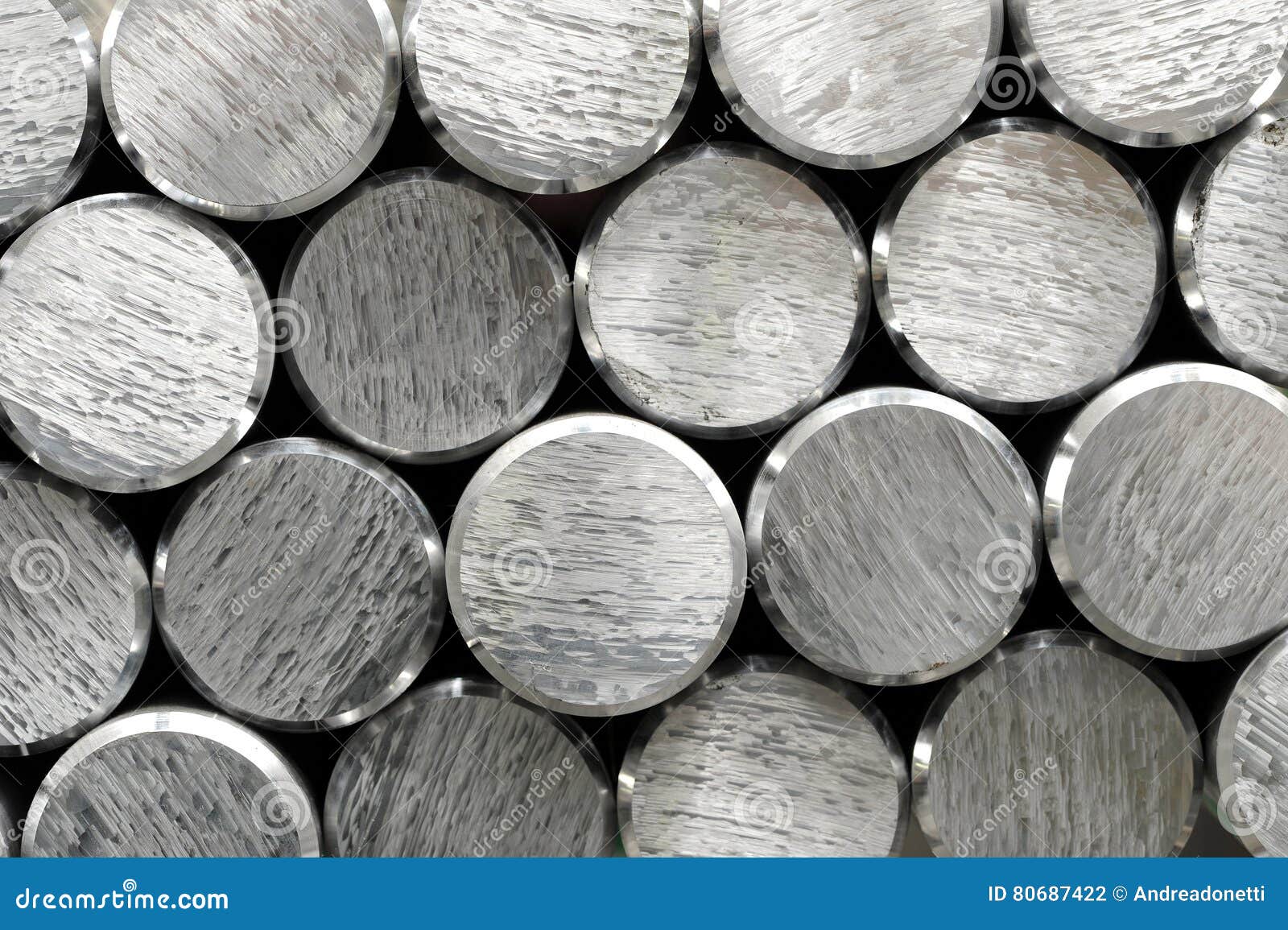 background texture and pattern of aluminium bars