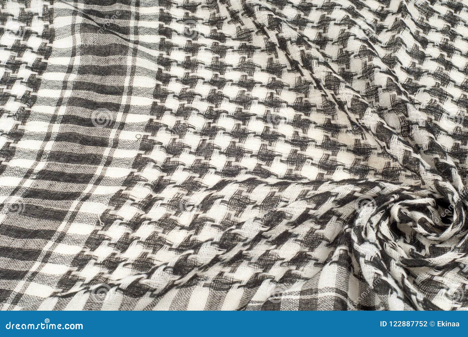 Background texture, pattern. Scarf wool like Yasir Arafat. The
