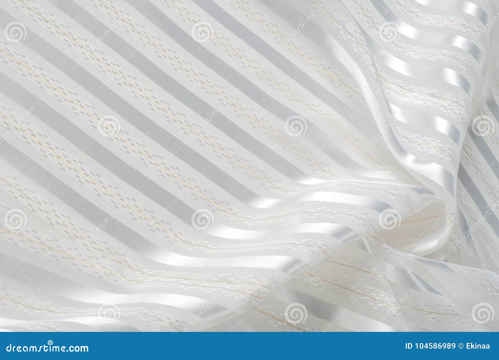 Background Texture Pattern White Silk Fabric With A Light
