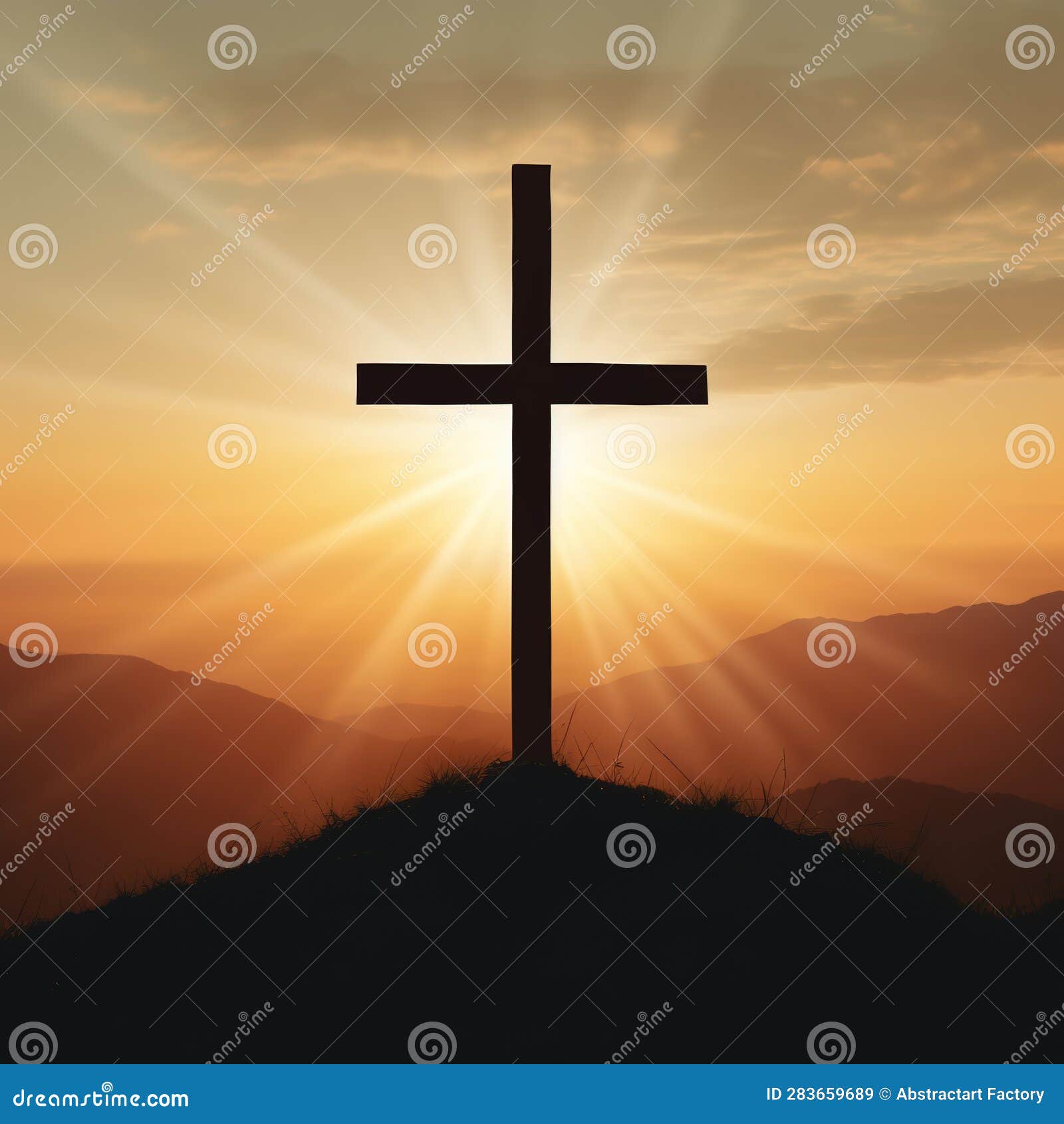 background of thanks giving concept. crucifix . generative ai