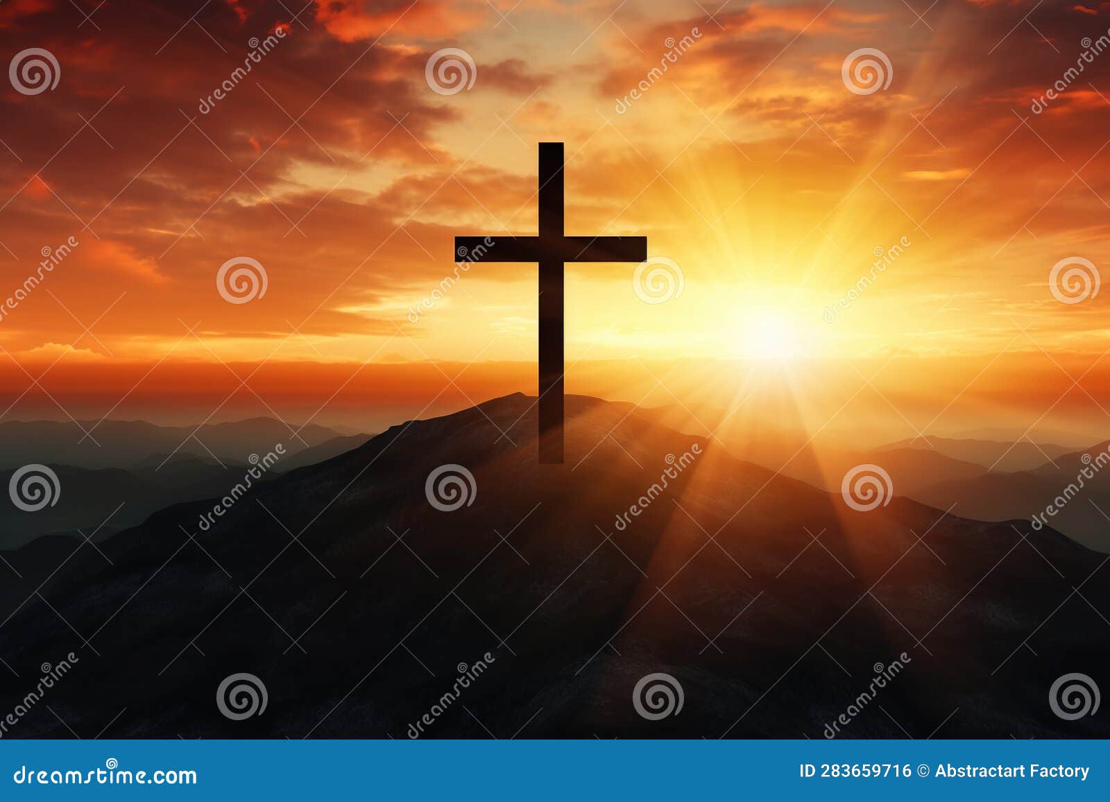 background of thanks giving concept. crucifix . generative ai