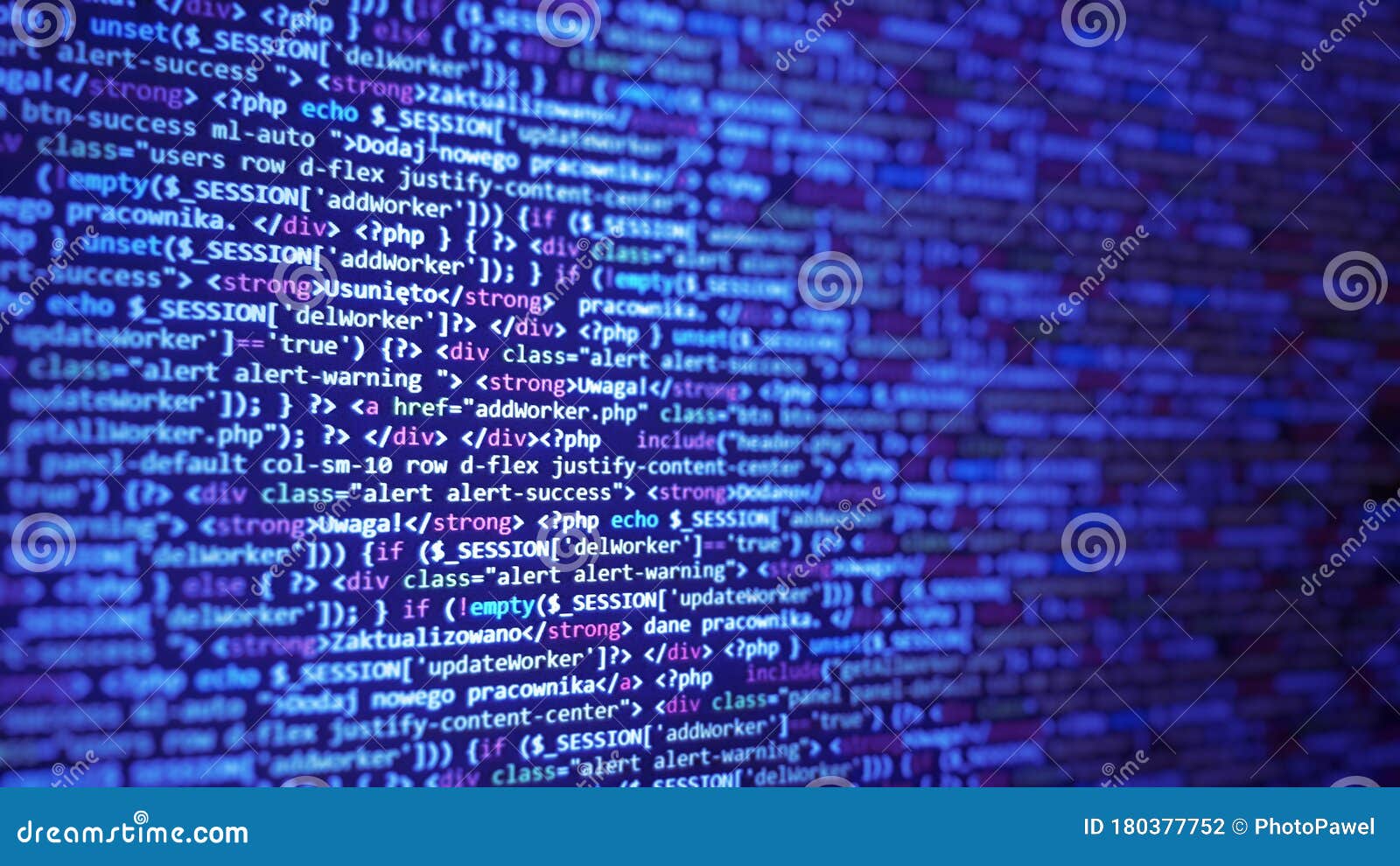 background to programmer`s job offer. ad with work for developer. blue software developer.