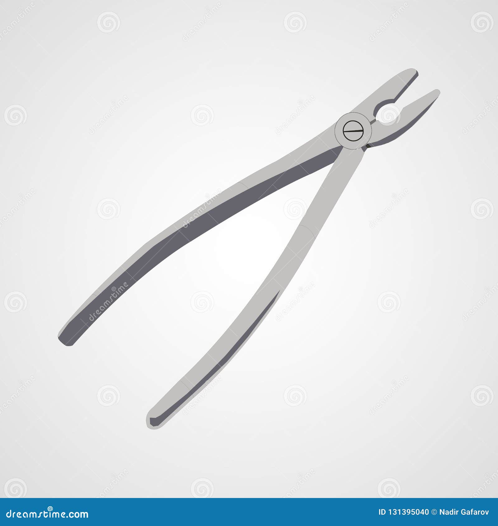 Tooth Nippers Isolated Flat Icon Stock Illustration Illustration of