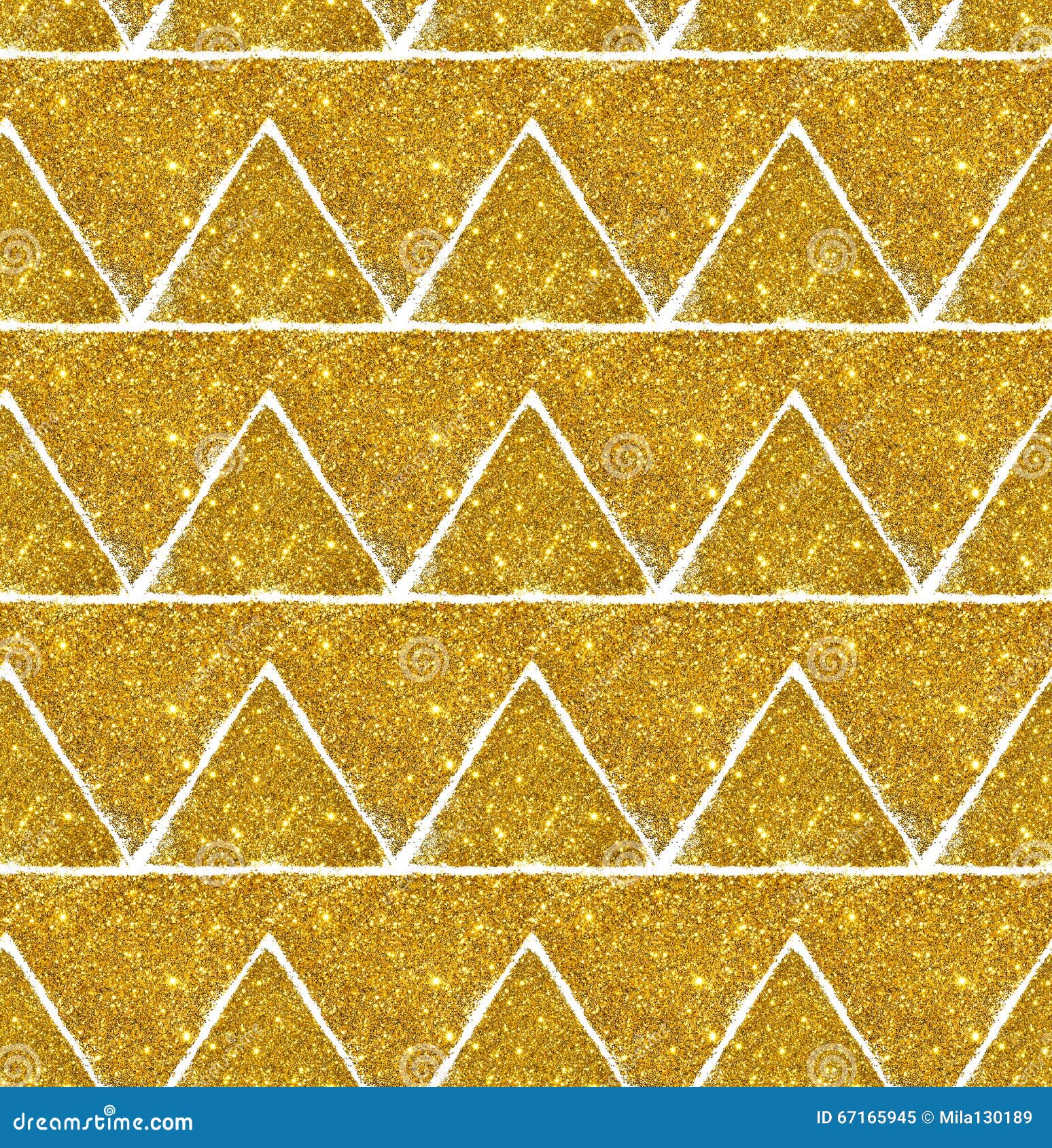 Background with Triangles of Golden Glitter, Seamless Pattern Stock Image Image of background