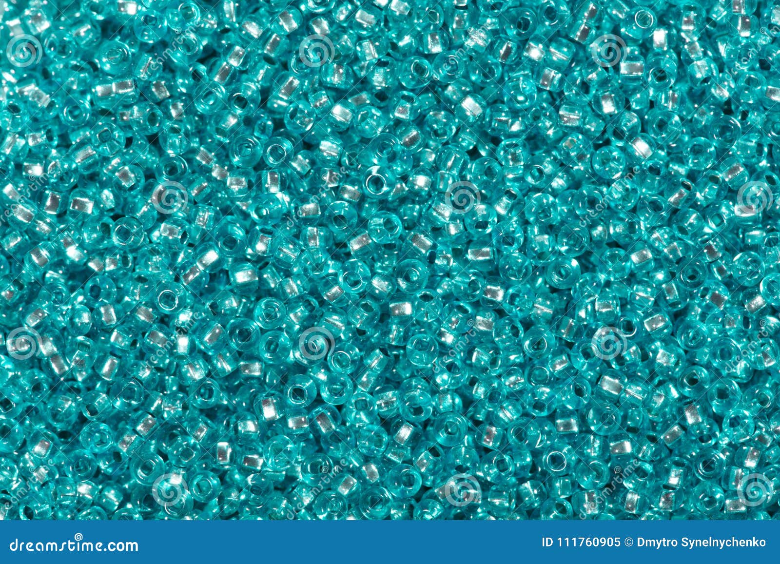 Many Turquoise Blue Color Glass Beads. Stock Image - Image of color ...