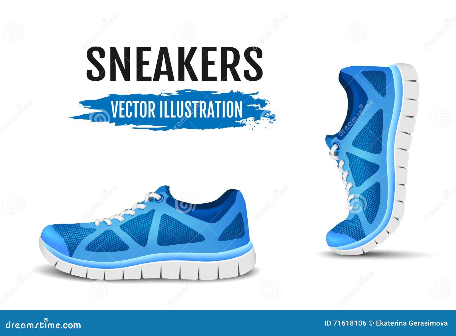 Background of Two Running Shoes. Blue Sport Shoes for Running Stock ...