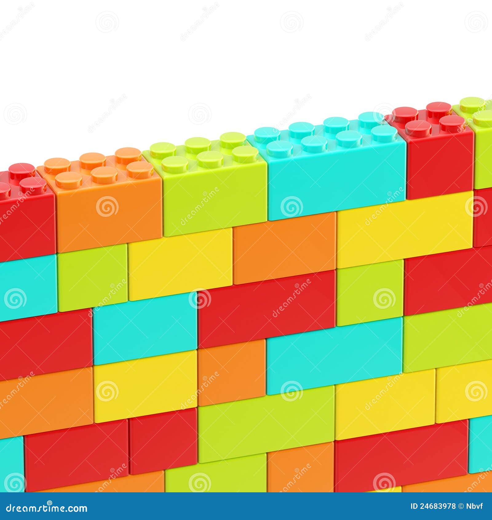 Background Wall Made of Toy Blocks Stock Illustration Illustration of
