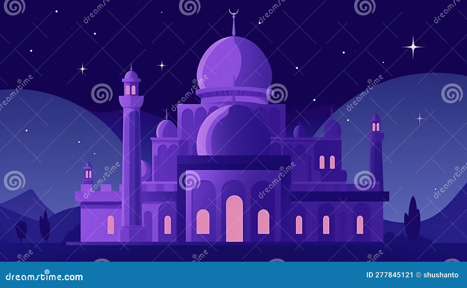 Background Wallpaper for Eid Mubarak Stock Illustration - Illustration