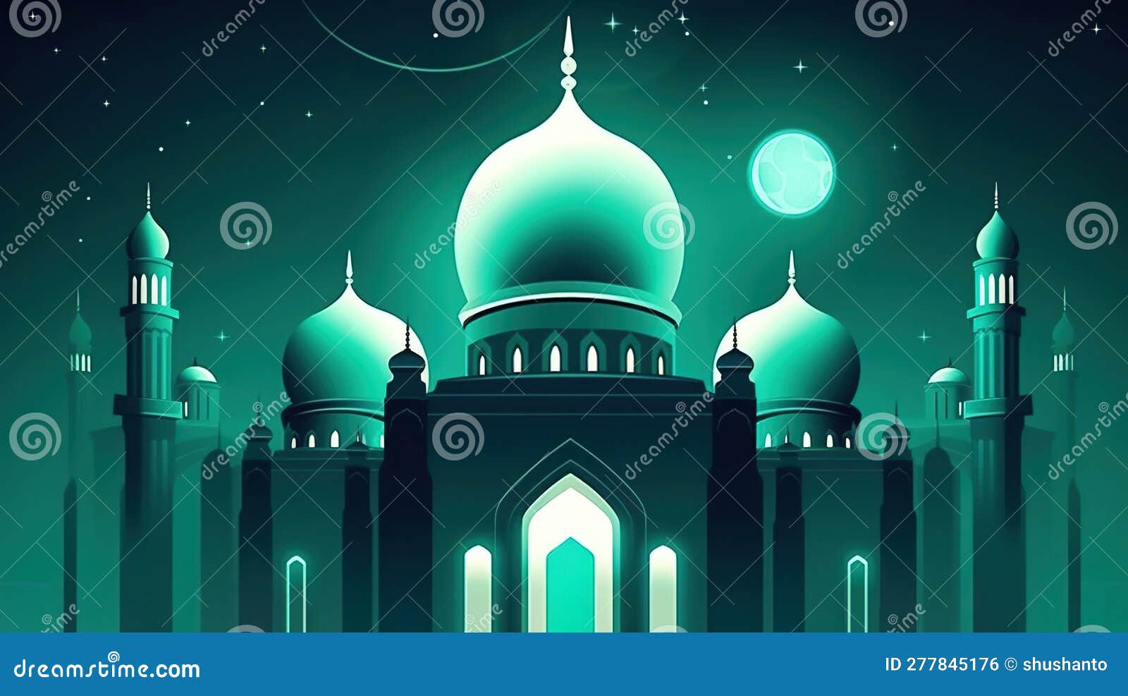 Background Wallpaper for Eid Mubarak Stock Illustration - Illustration
