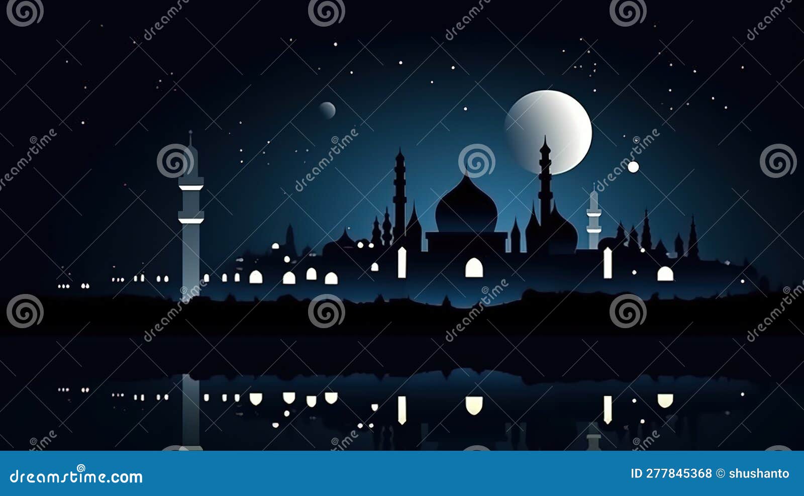 Background Wallpaper for Eid Mubarak Stock Illustration - Illustration