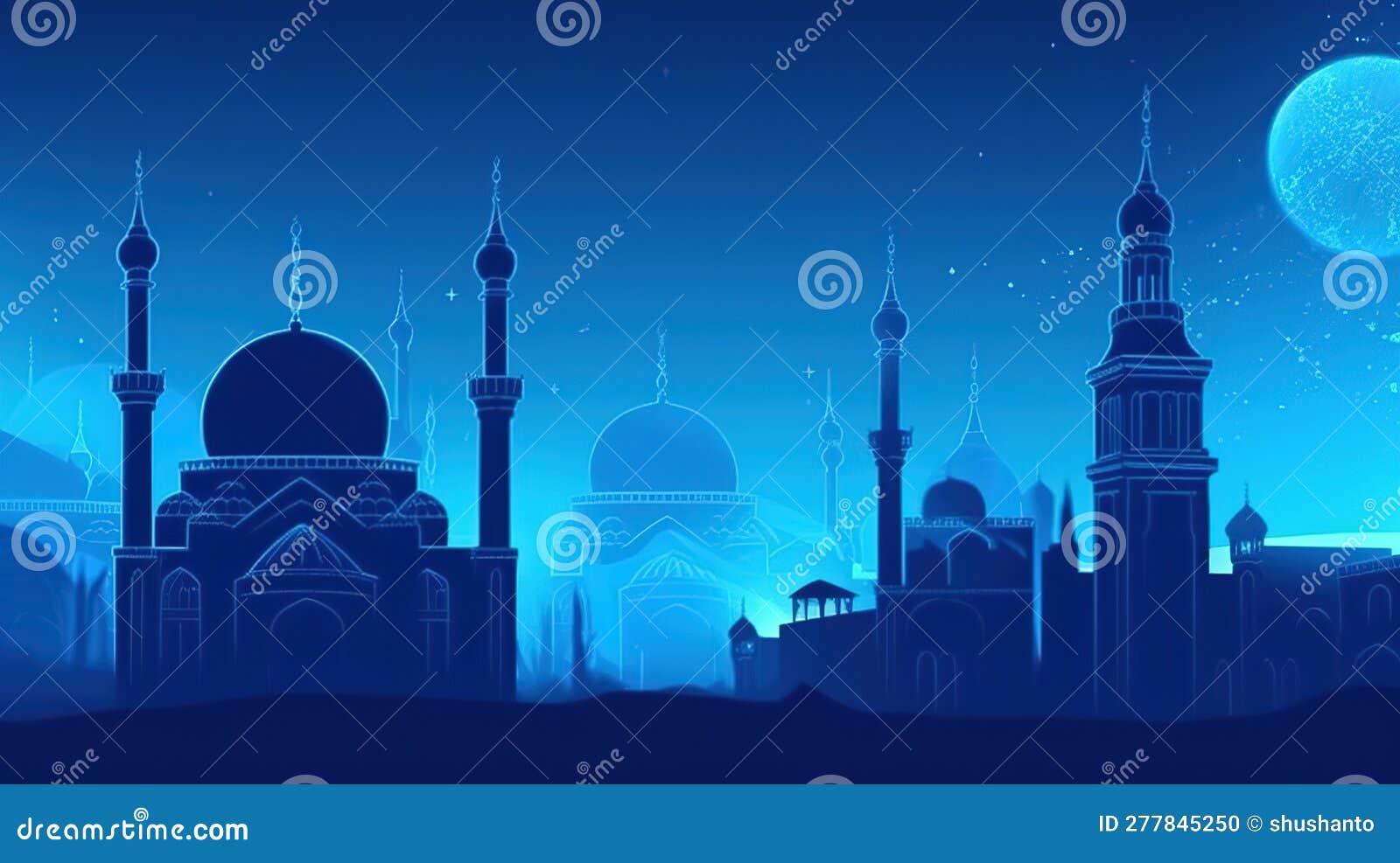 Background Wallpaper for Eid Mubarak Stock Illustration - Illustration