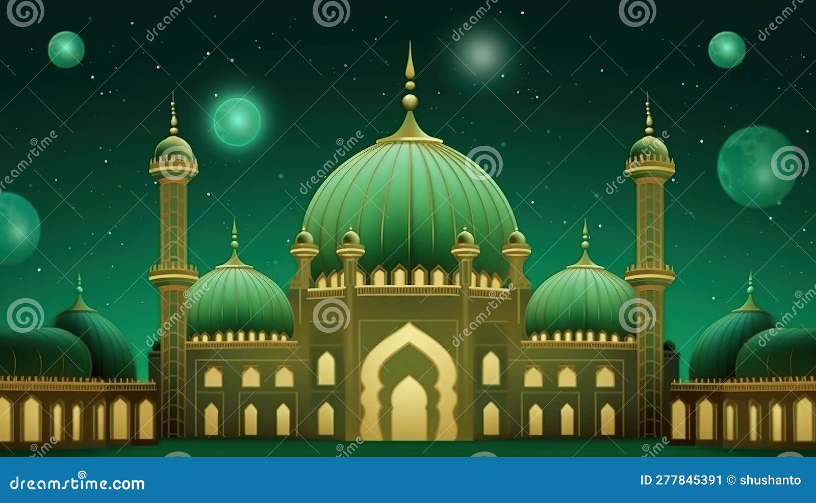 Background Wallpaper for Eid Mubarak Stock Illustration - Illustration